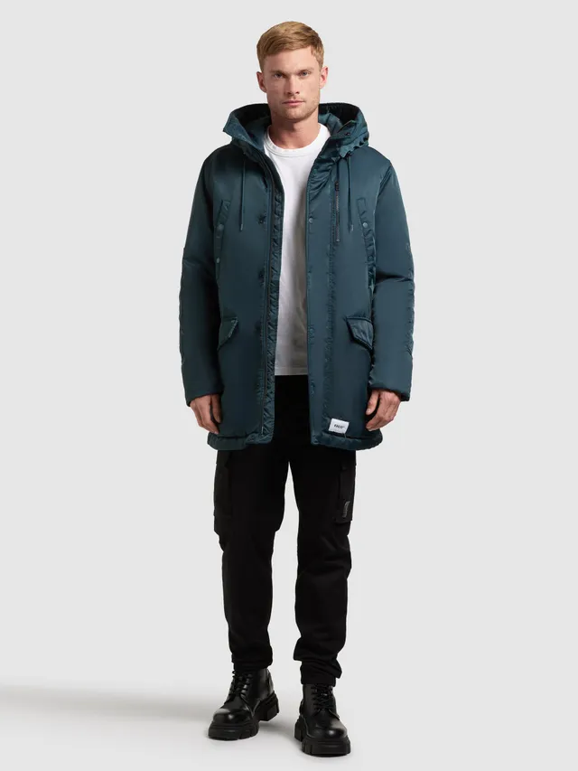 khujo-mantel-pakpao-petrol-blue-damen-parka-loose-fit image 1