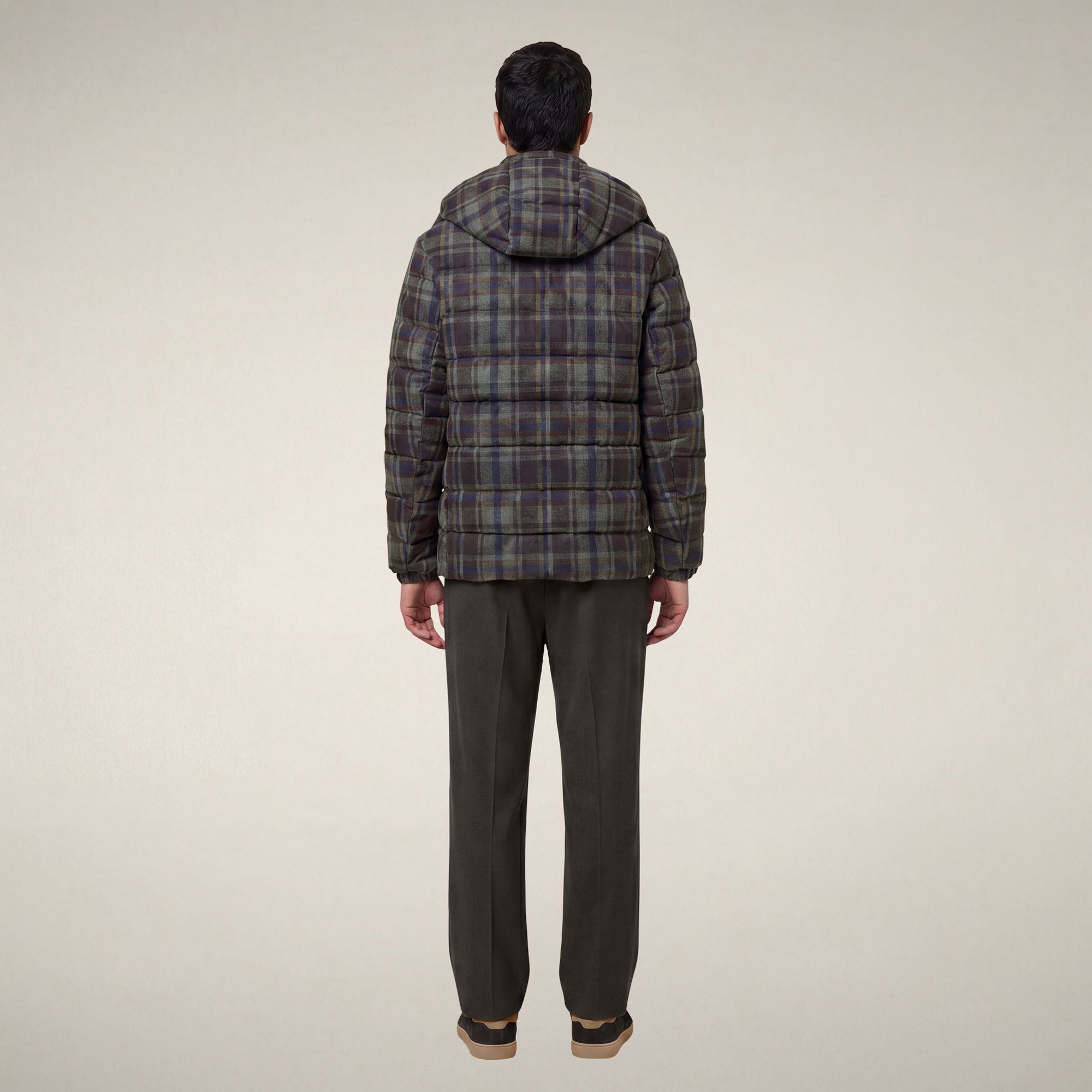 save-the-duck-gibson-herren-winterjacke-karo-braun image 2