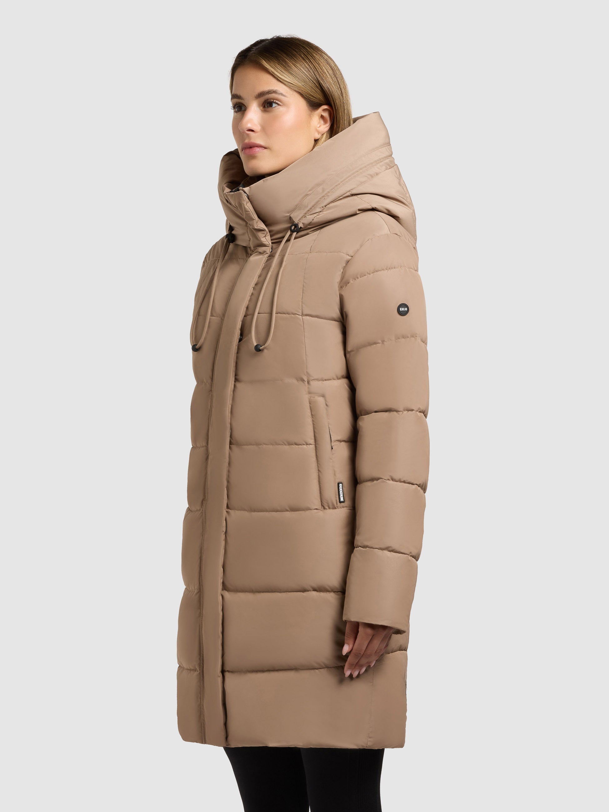 khujo-mantel-heather-cookie-beige-steppmantel-damen-kurz-gl-nzend image 5