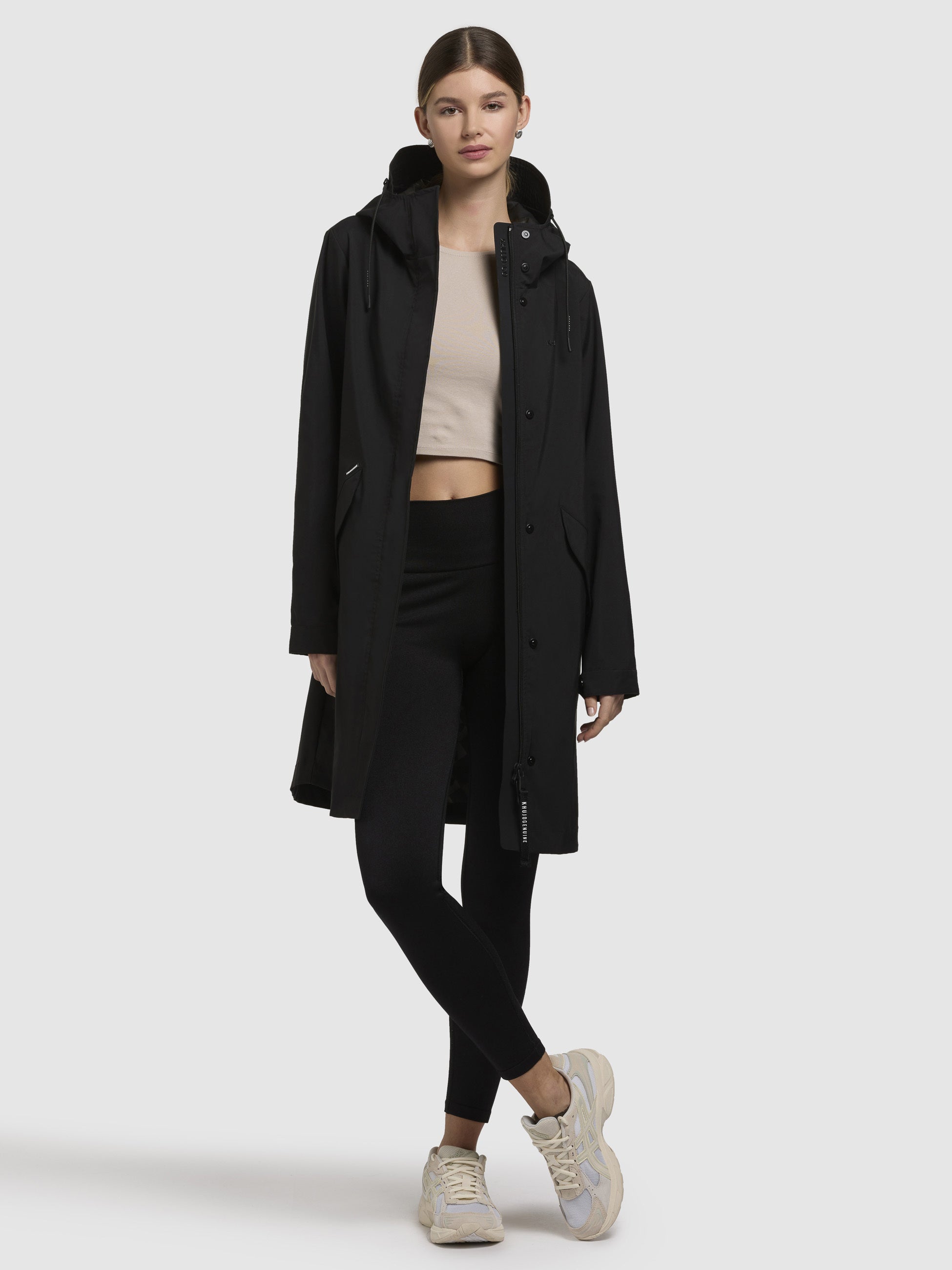 khujo-mantel-elea-damen-regenmantel-regular-fit-black image 1