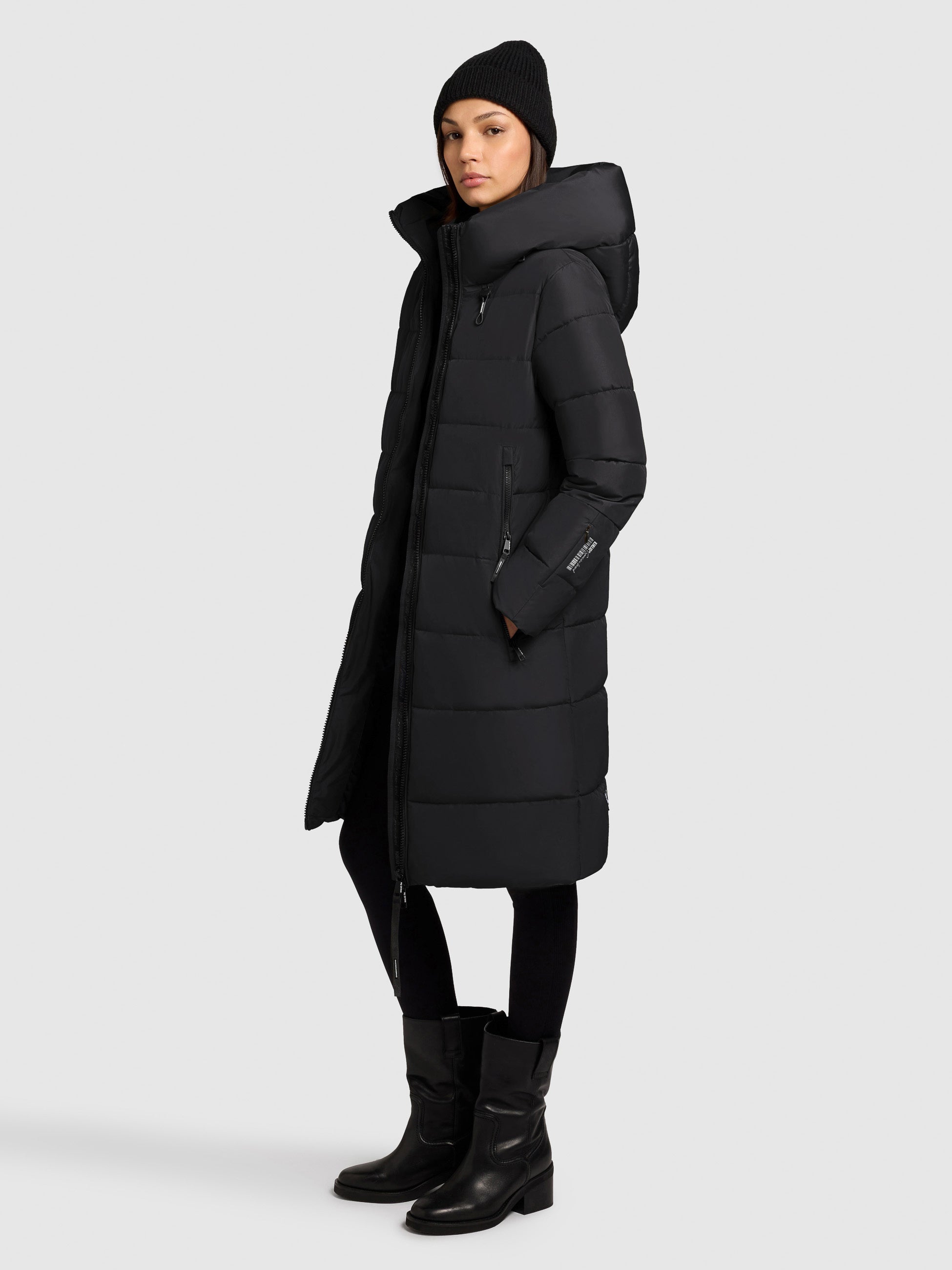 khujo-mantel-jilias5-black-langer-winter-steppmantel-mit-kapuze-damen image 6