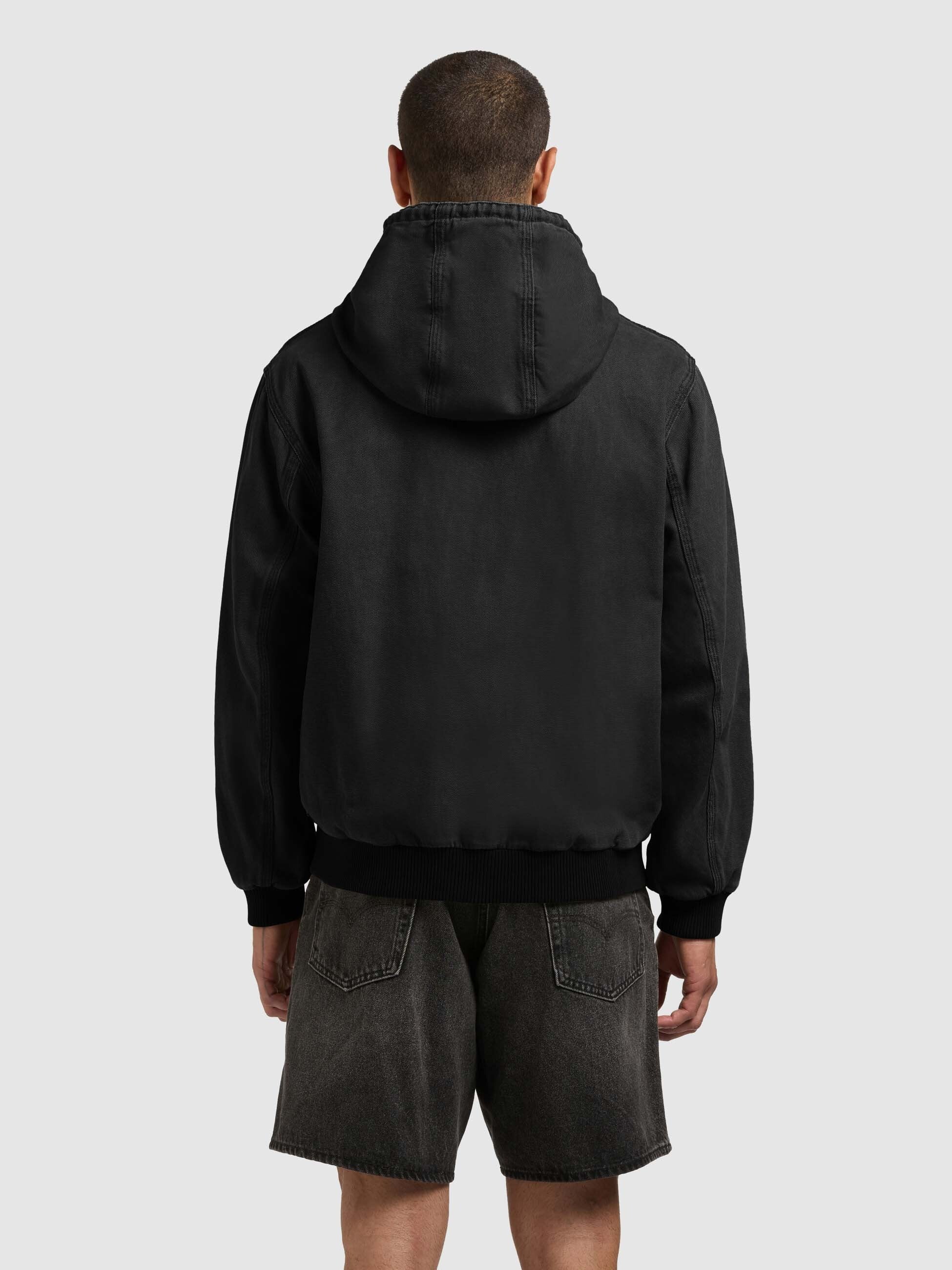 khujo-jacke-rhiis-black-workwear-blouson-aus-baumwoll-canvas-mit-kapuze image 3