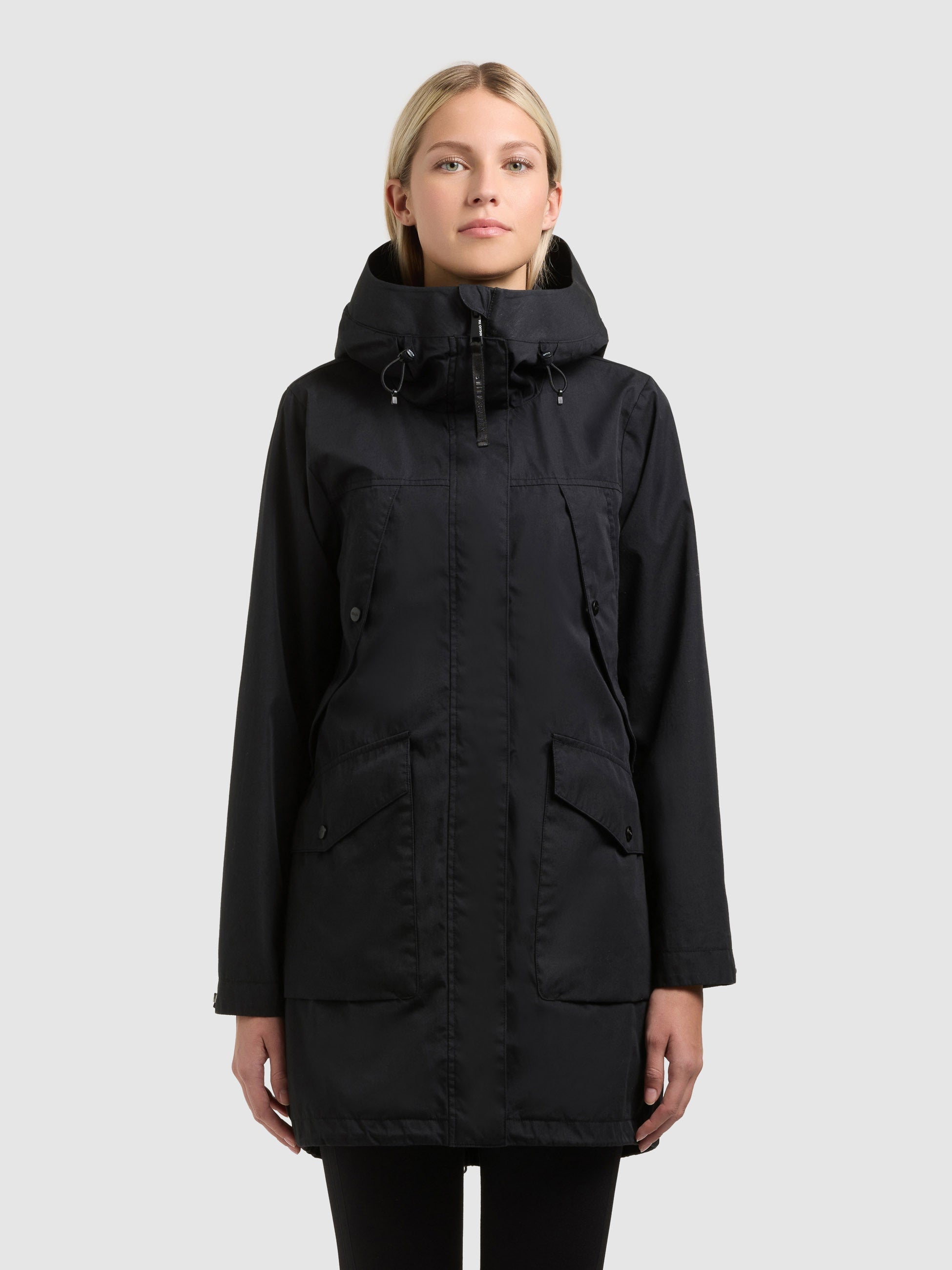 khujo-mantel-agev-black-bergangsparka-aus-baumwoll-mix-regular-fit image 1