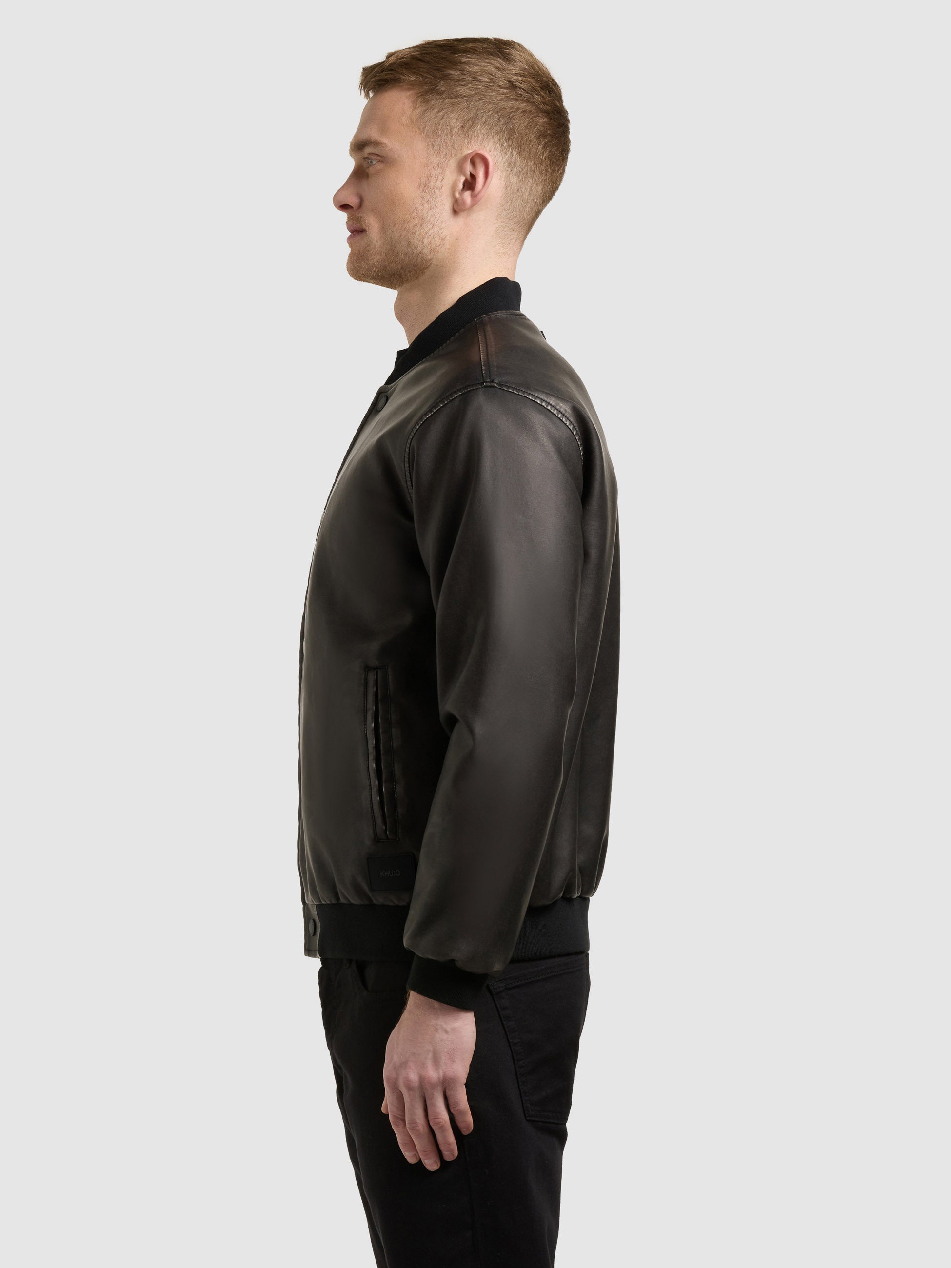 khujo-jacke-cale-vintage-black-blouson-herren-kunstleder image 5