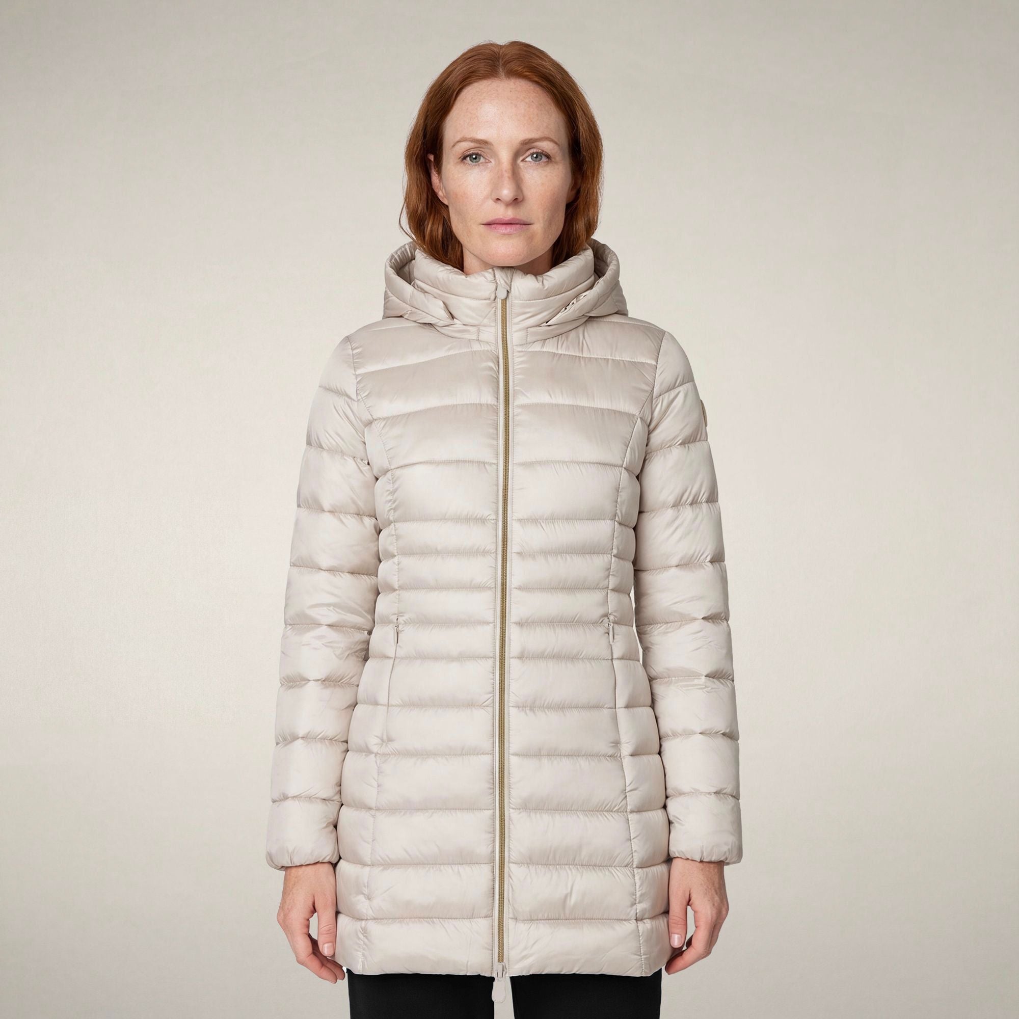 save-the-duck-reese-damen-steppmantel-lang-beige-rainy image 5