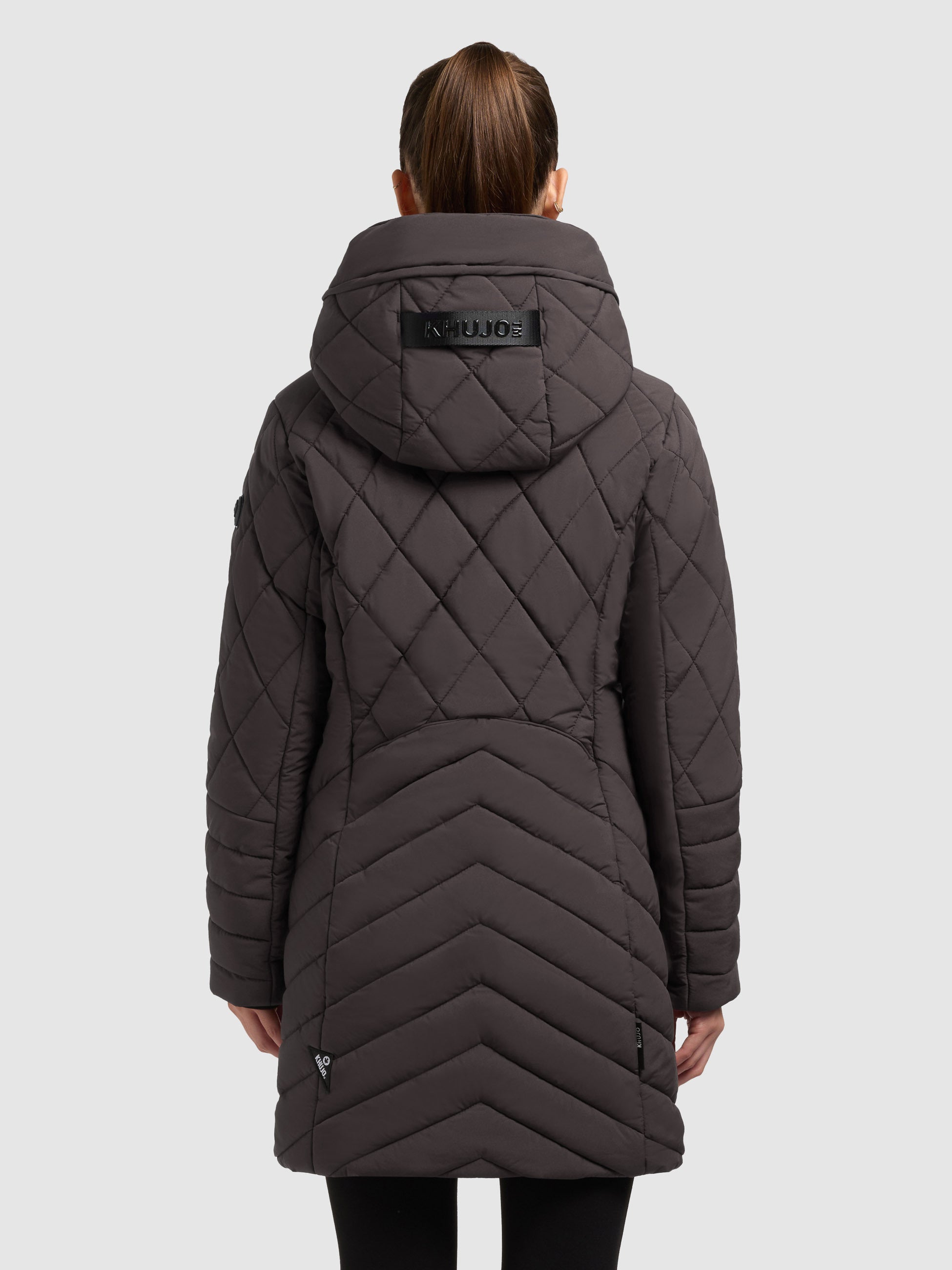 khujo-mantel-ivana-graphite-grey-damen-kurzmantel-stepp-mit-einsatz image 3