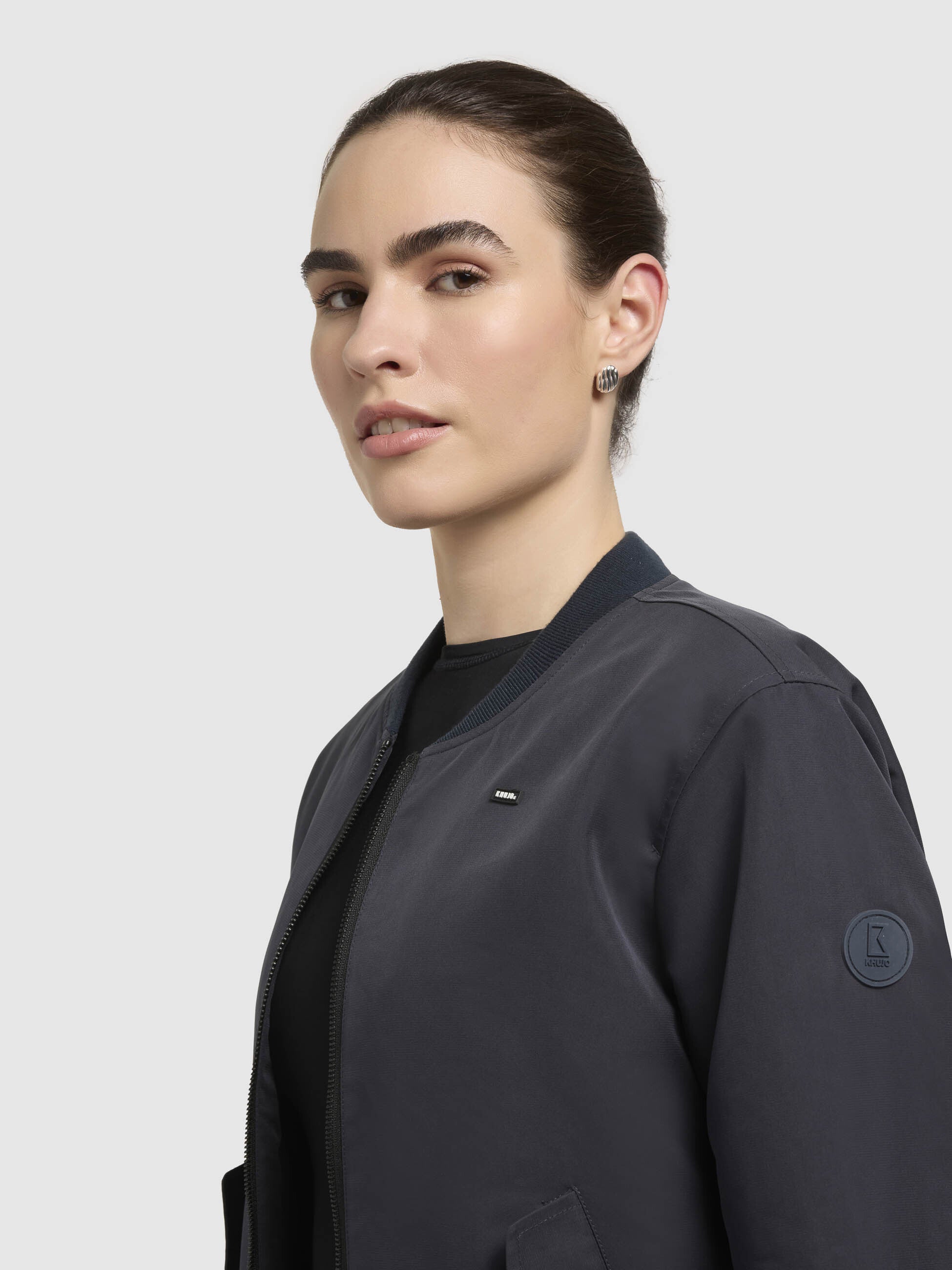 khujo-jacke-philo-dunkelblau-damen-bomberjacke-mit-steppfutter image 7