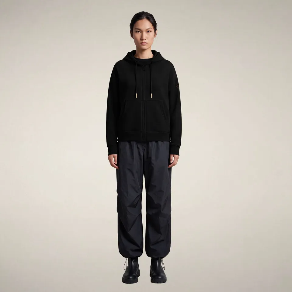 save-the-duck-kiku-damen-hoodie-mit-zip-schwarz image 1
