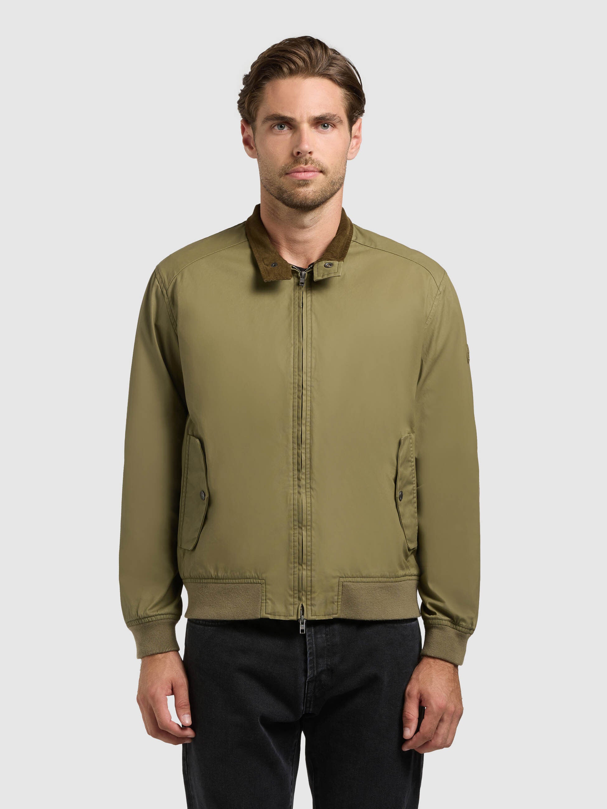 khujo-jacke-nabo-olive-blouson-aus-gewachster-baumwolle image 4