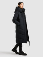 khujo-coat-trudie-port-blue-wadenlanger-damen-steppmantel image 6