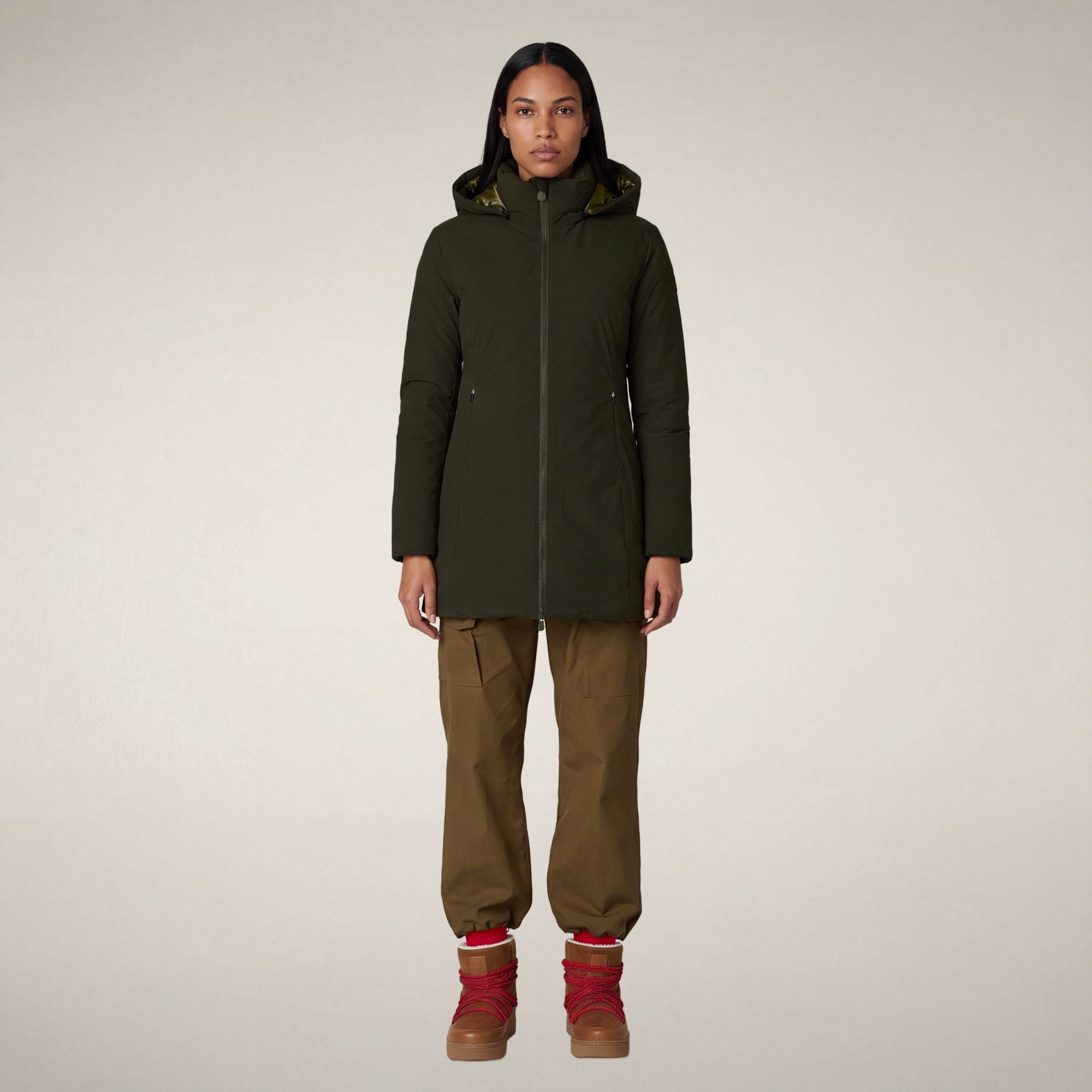 save-the-duck-rachel-damen-parka-dunkelgr-n-mit-recycled-plumtech image 1