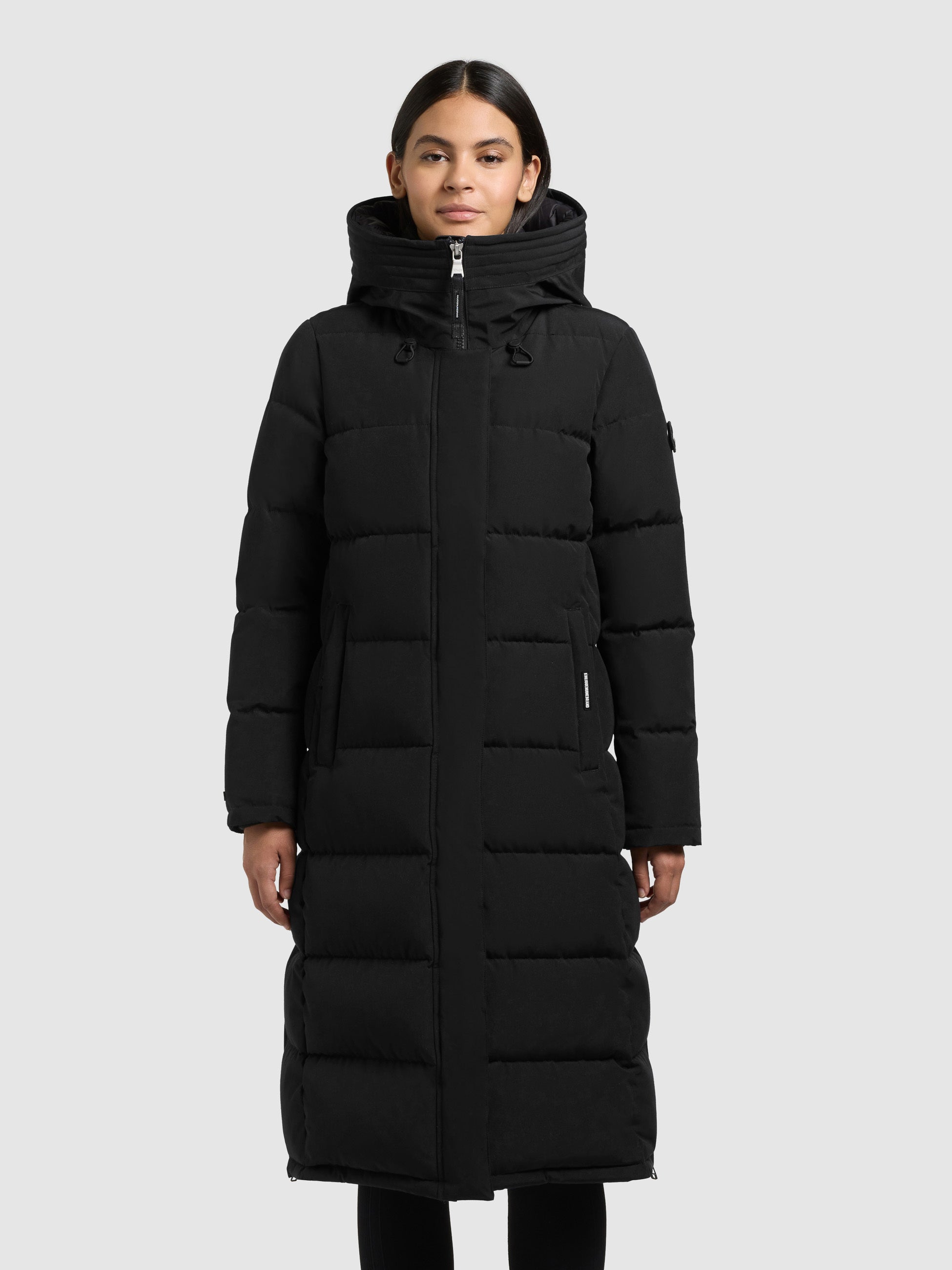 khujo-mantel-devion2-black-knielanger-steppmantel-damen-schwarz-mit-kapuze image 4