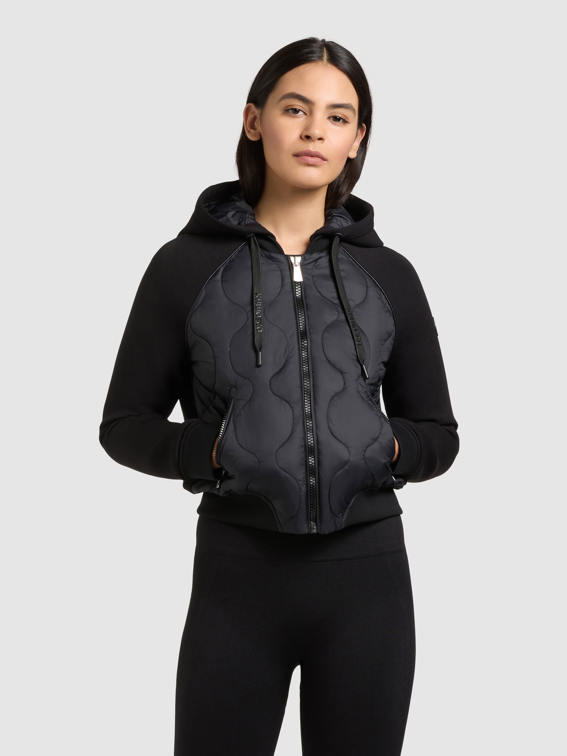 khujo-jacke-malaya-black-steppjacke-kurz-mit-materialmix-neopren image 4