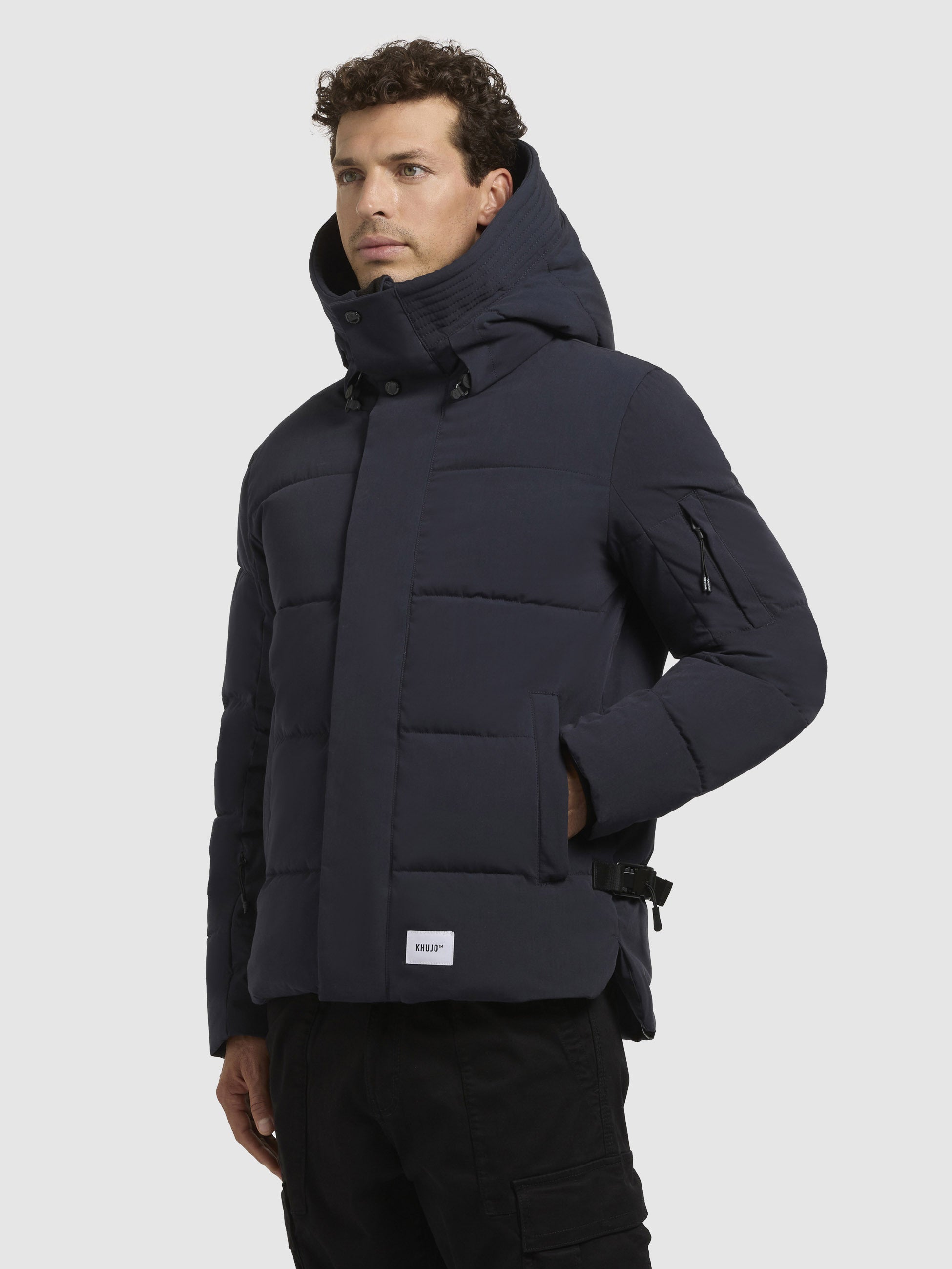 khujo-bard-kapuzenjacke-schwarz-herren-h-ftlange-steppjacke-mit-kapuze image 5