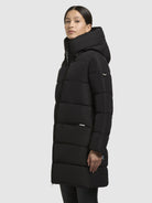 khujo-phia-damen-coat-black-loose-fit-steppmantel-mit-kapuze image 5
