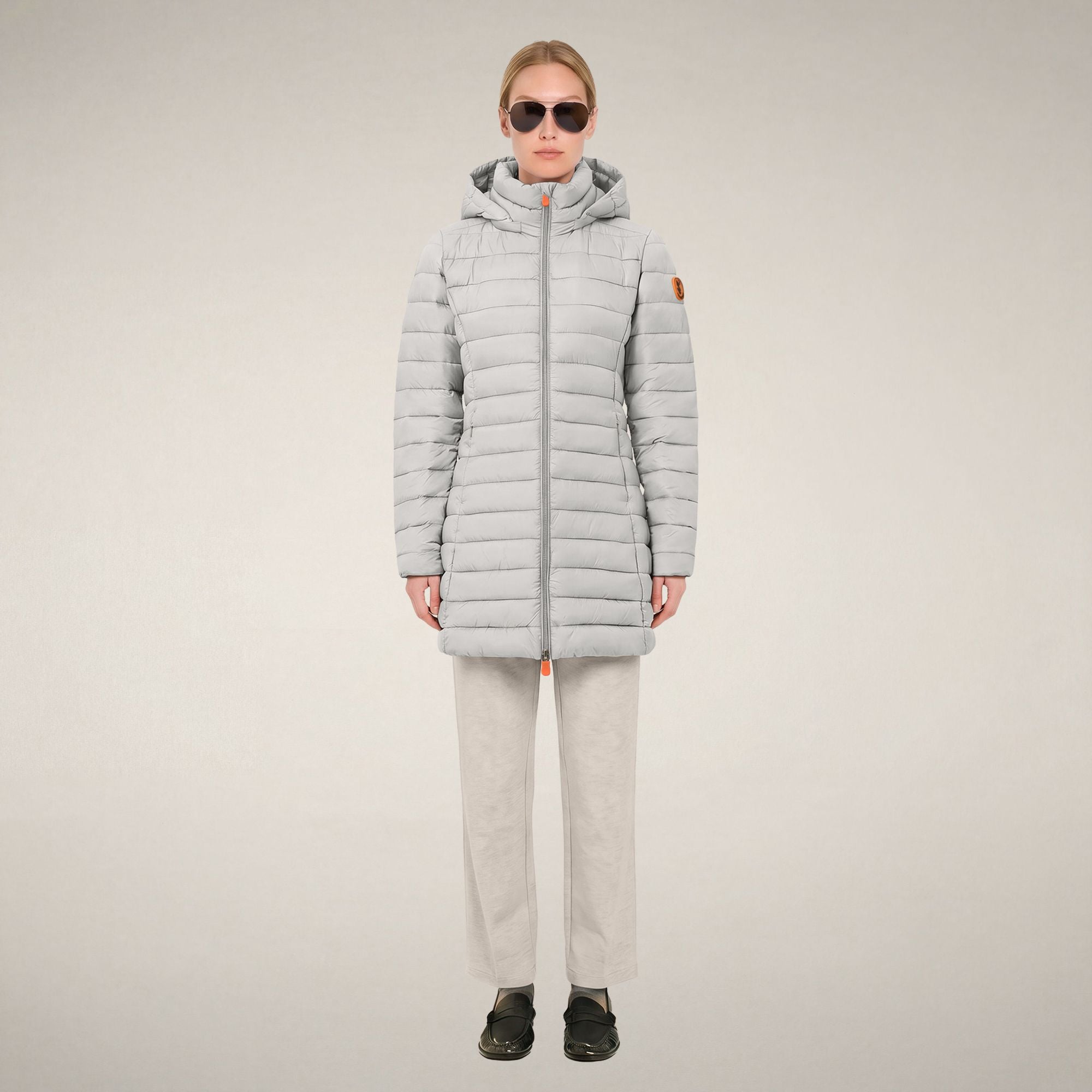 save-the-duck-carol-daunenmantel-lang-damen-grau image 1