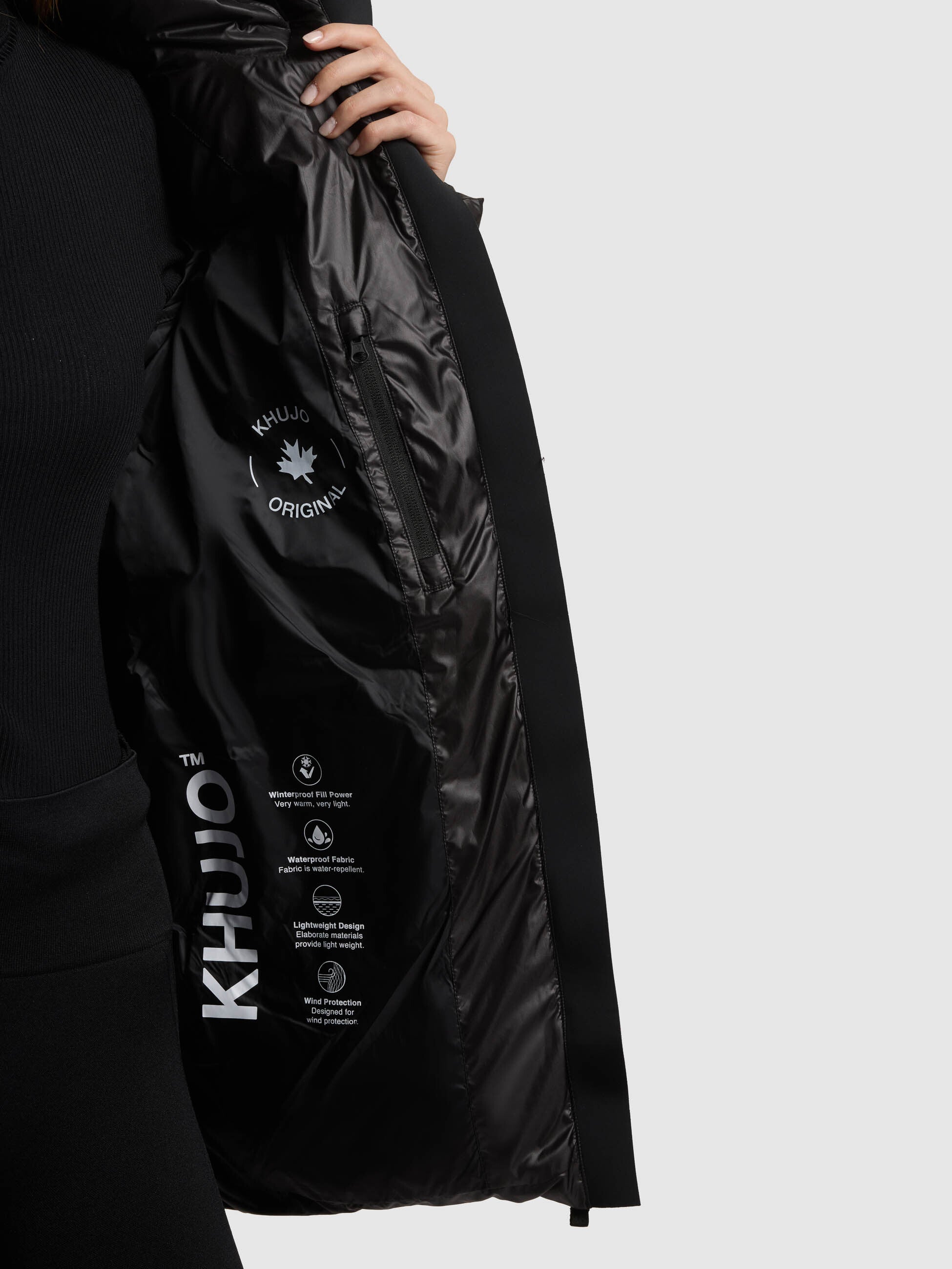 khujo-drown-steppjacke-damen-winterjacke-shiny-black image 8