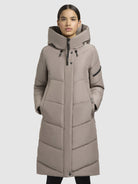 khujo-coat-jange-gray-beige-damen-steppmantel-knielang image 4