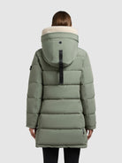khujo-kelsi-coat-muted-green-kurzer-steppmantel-mit-teddy-kapuze image 3