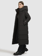 khujo-coat-soulani4-damen-steppmantel-wadenlang-in-black image 2