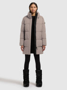 khujo-mantel-haya2-matt-greige-loose-fit image 6