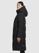 khujo-ainu-coat-black-knielanger-damen-steppmantel-mit-abnehmbarer-kapuze image 5