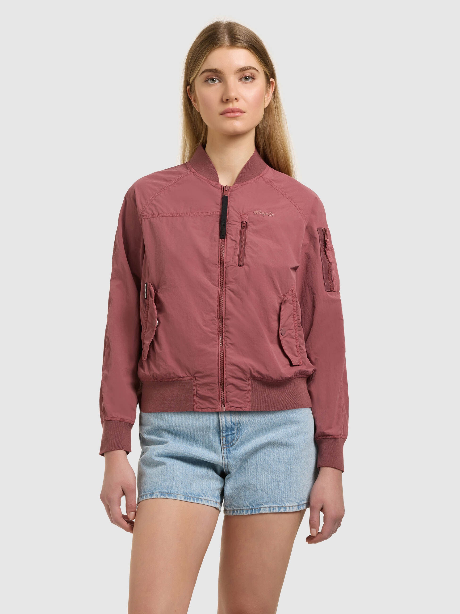 khujo-jacke-zaria-fuchsia-bomberjacke-blouson-ungef-ttert image 4