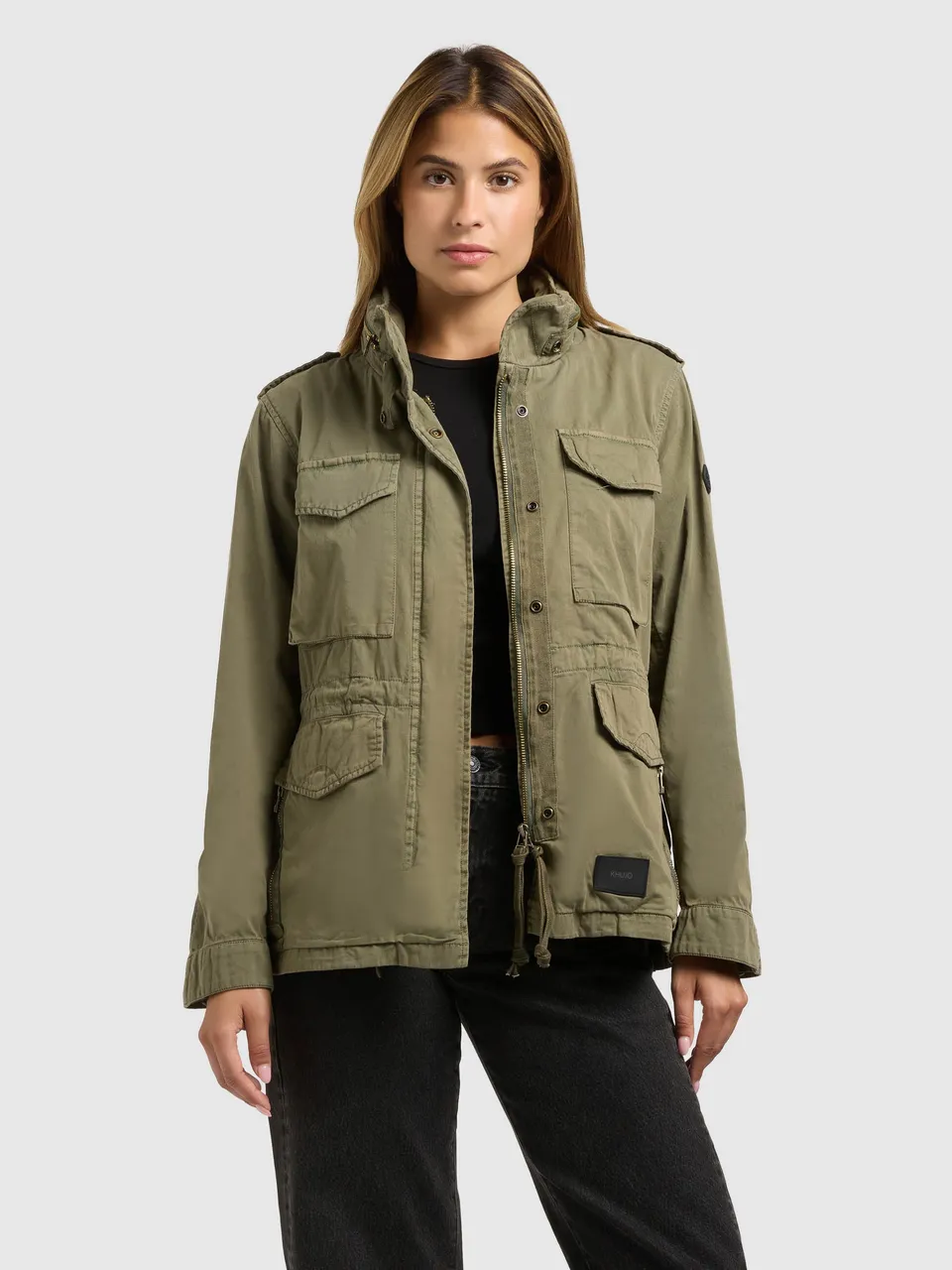 khujo-jacke-nori-olive-fieldjacke-cargojacke-f-r-damen image 1