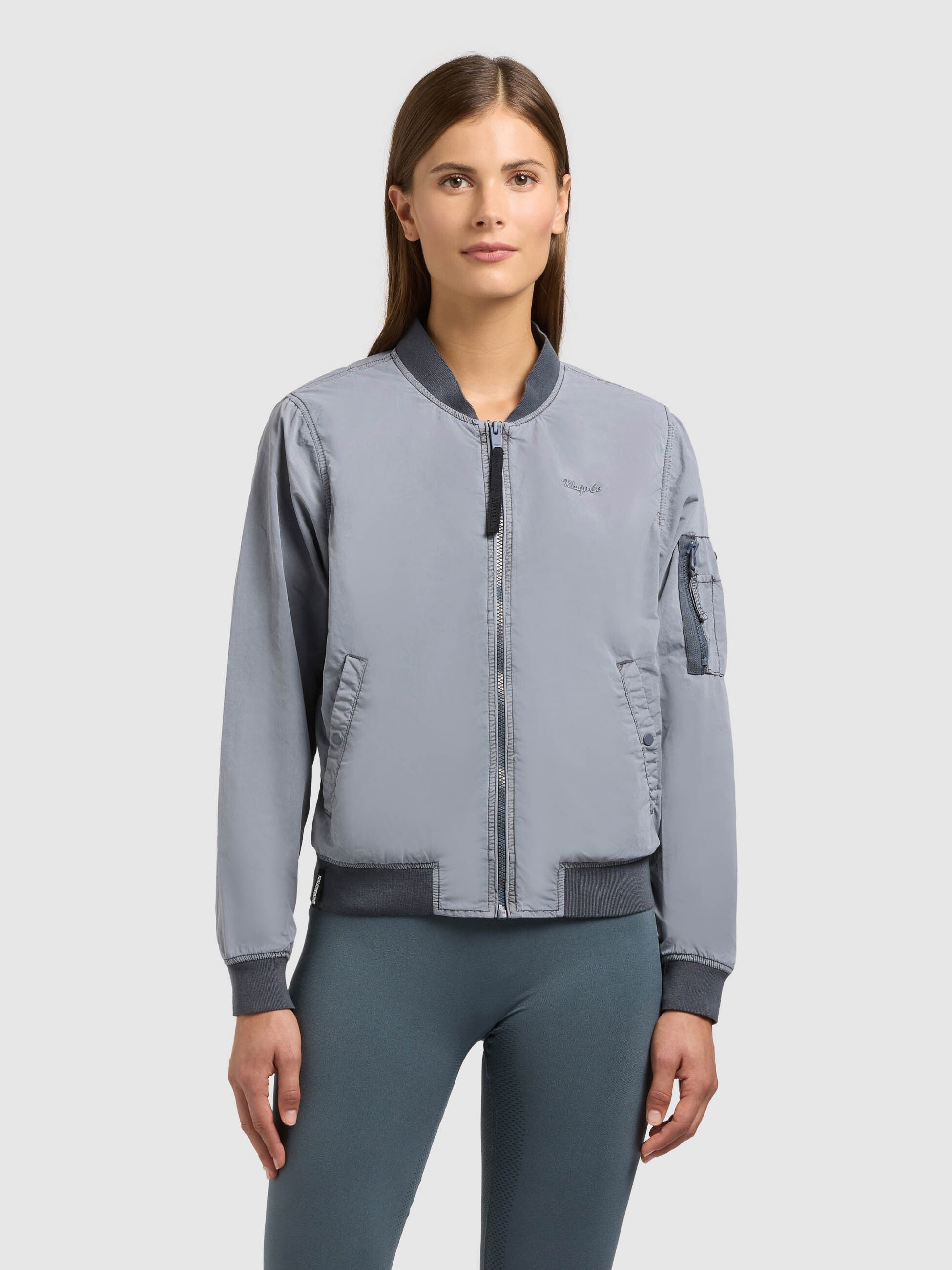 khujo-jacke-denz-misty-blue-ungef-tterte-bomberjacke-blouson image 8