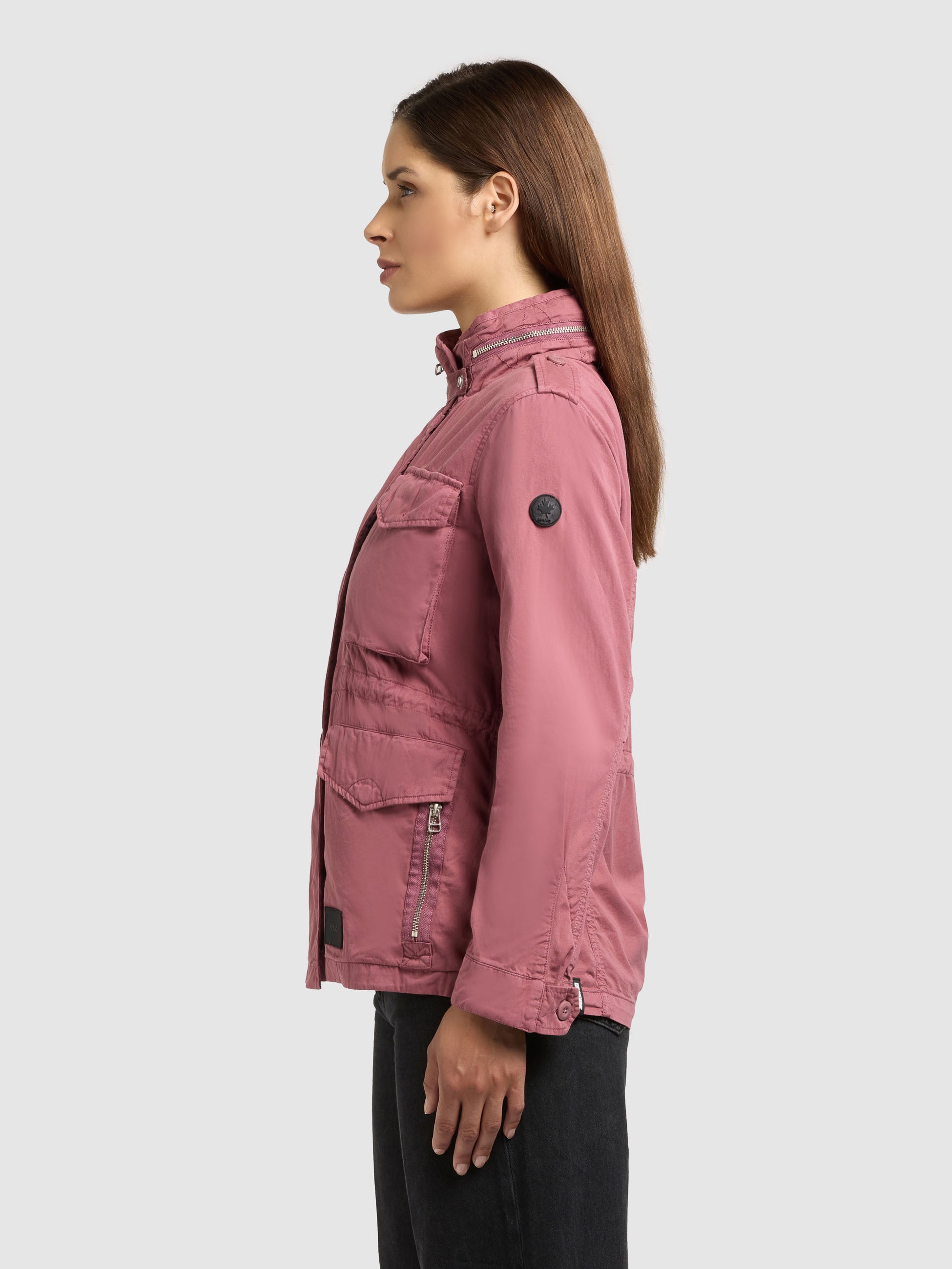 khujo-jacke-nori-fuchsia-fieldjacke-damen-aus-baumwolltwill image 5