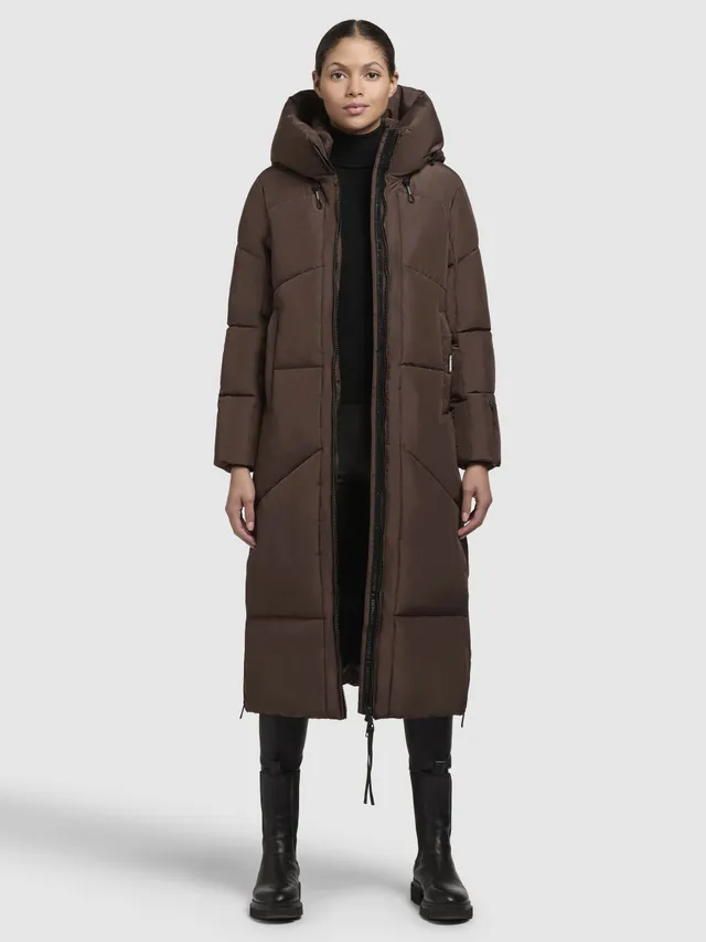 khujo-coat-prayce-damen-steppmantel-dark-brown image 1