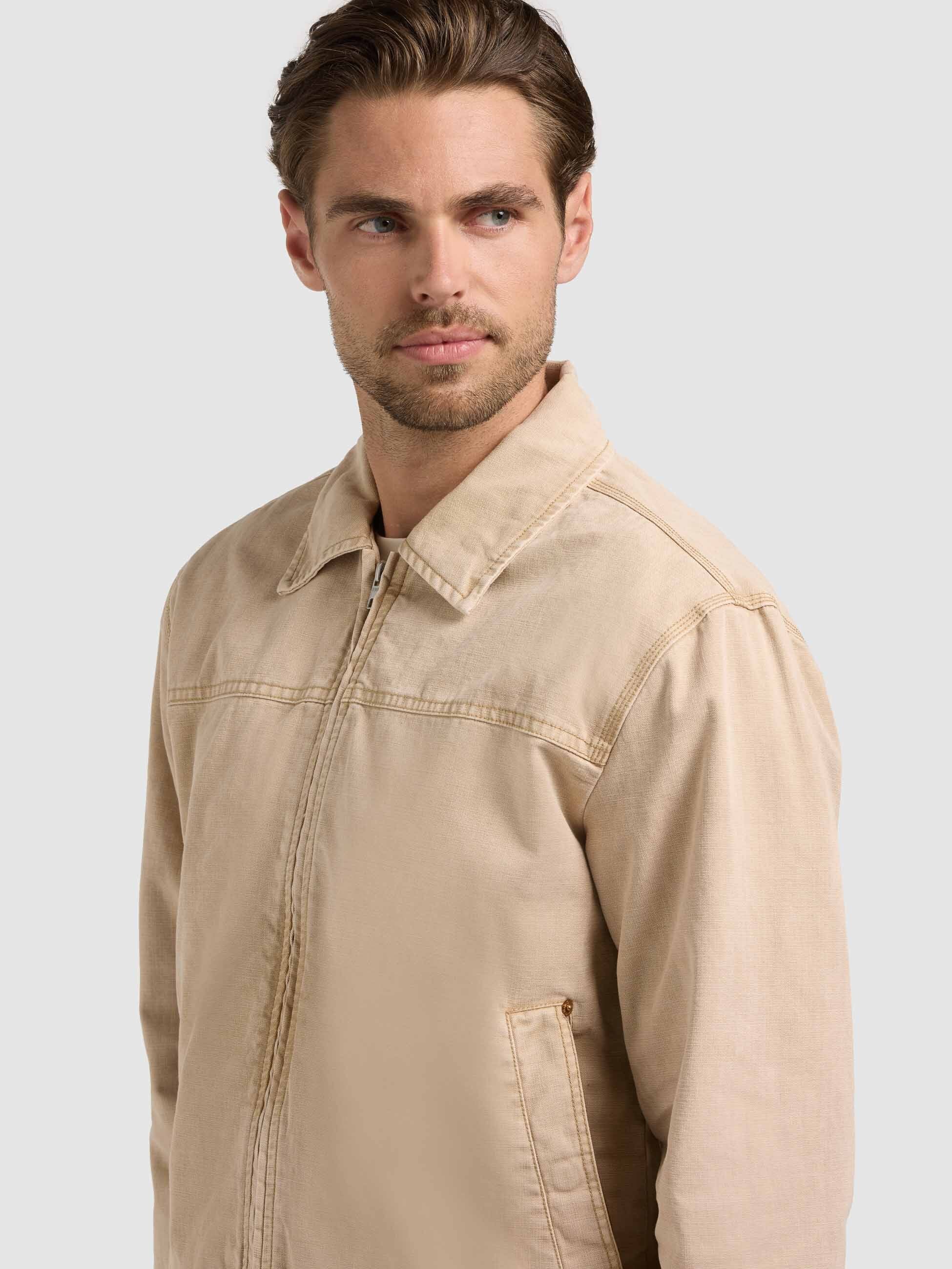 khujo-brave-jacke-sugar-cane-beige-blouson-harrington-damen-herren-canvas image 8