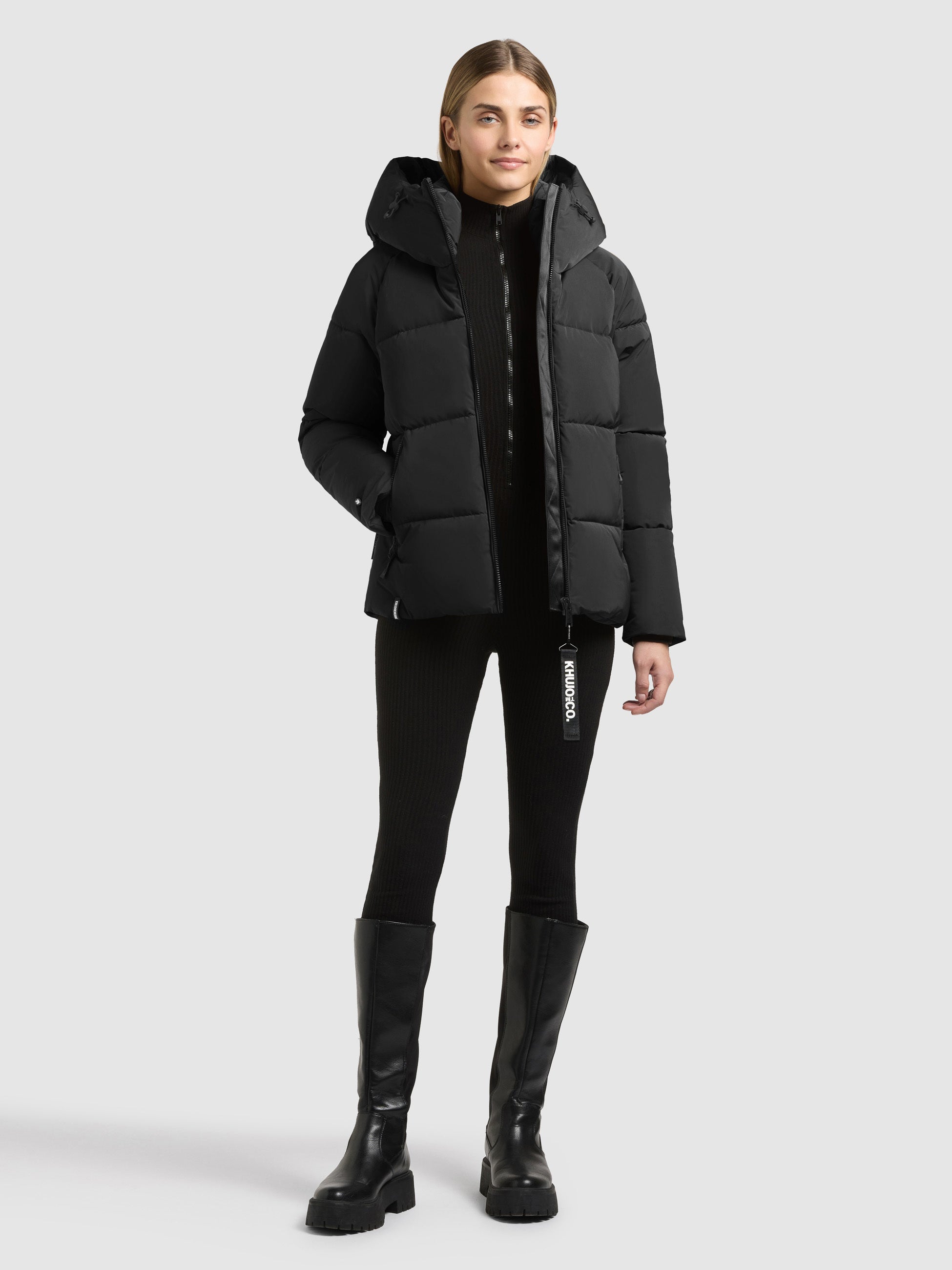khujo-jacke-ono2-black-damen-steppjacke-h-ftlang-mit-kapuze image 6