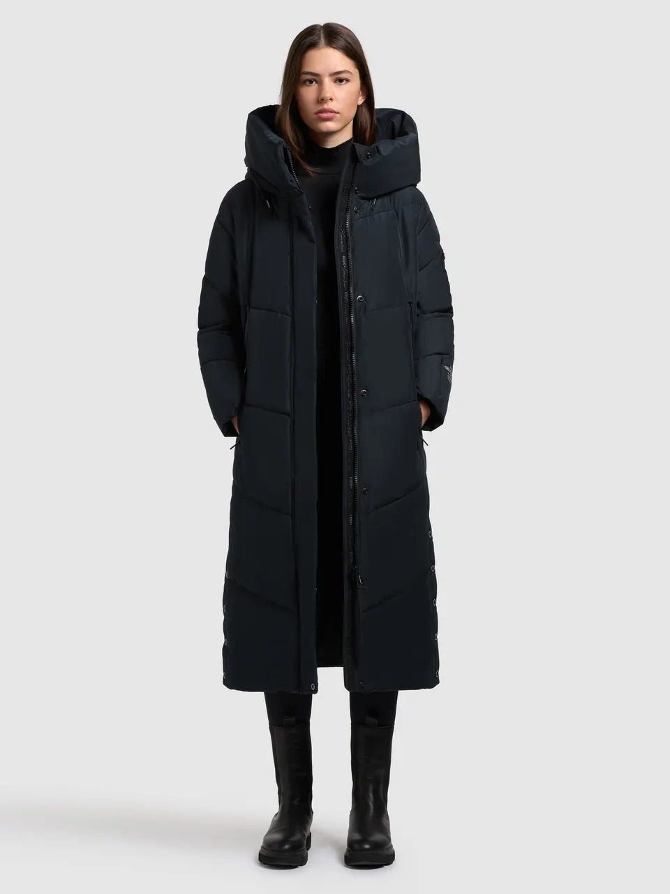khujo-pulset-matt-damen-wintermantel-port-blue-wattierter-steppcoat image 1