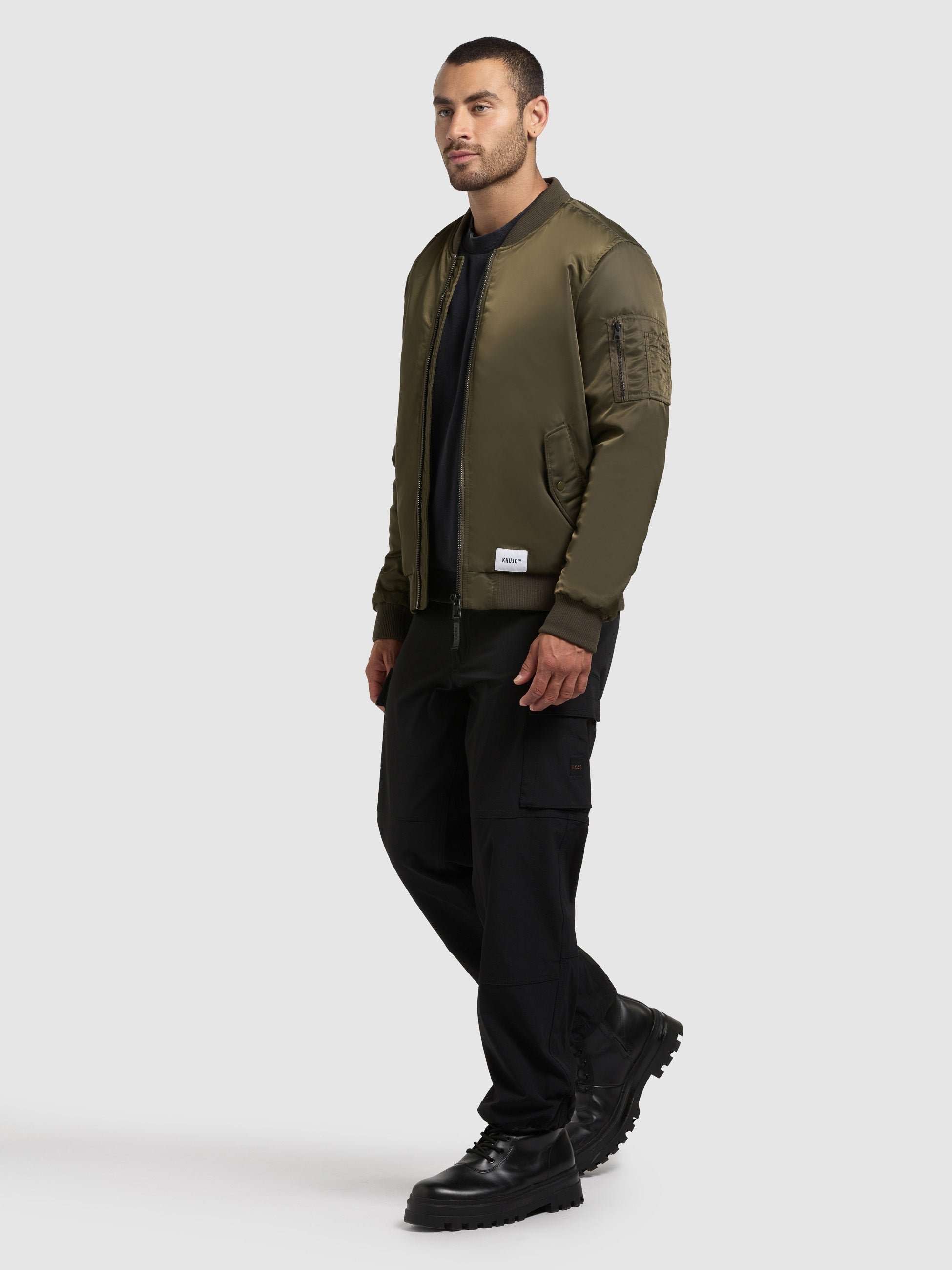 khujo-jacke-adon-forest-green-bomberjacke-h-ftlang image 2