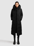 khujo-coat-soulani4-black-damen-steppmantel-wadenlang image 6