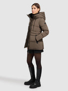 khujo-jacke-matla-damen-steppjacke-dull-green-slim-fit image 2