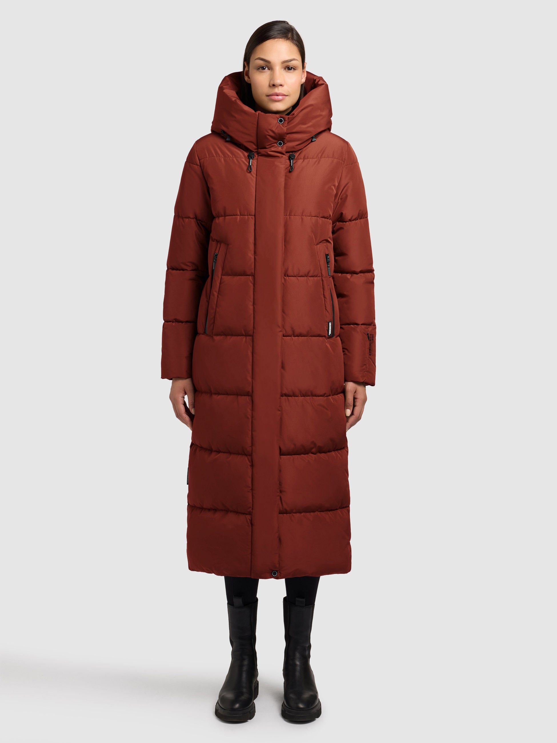 khujo-coat-soulani4-dark-red-damen-steppmantel-lang image 1