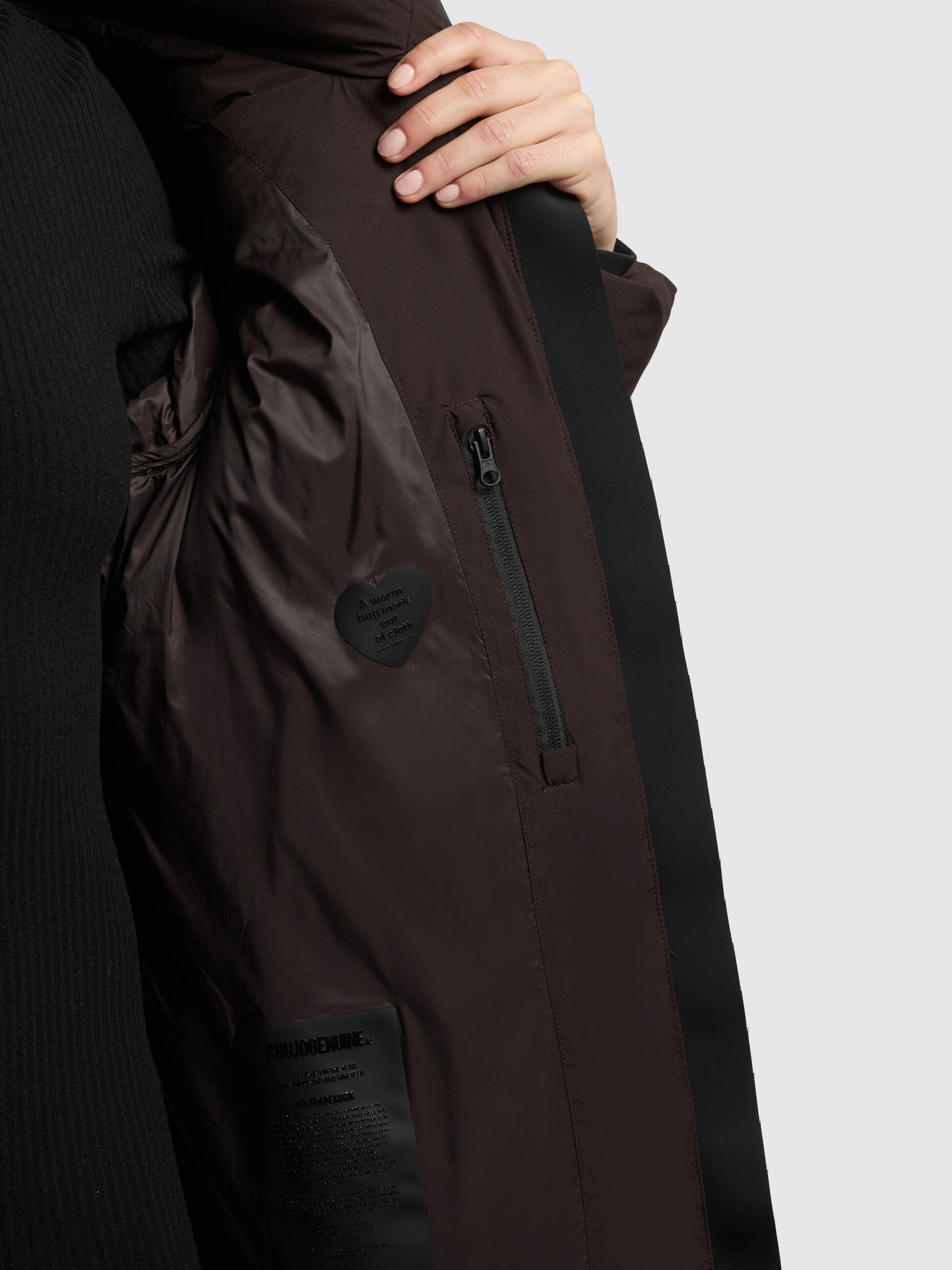 khujo-jacke-drown2-matt-steppjacke-chocolate-chip-damen-loose-fit image 8
