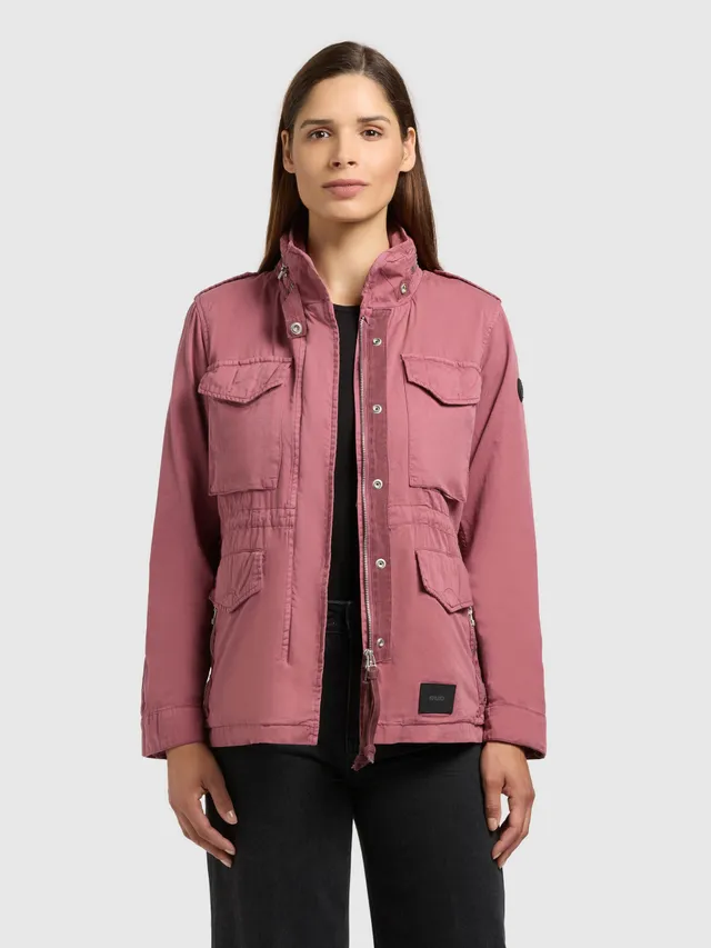 khujo-jacke-nori-fuchsia-fieldjacke-damen-aus-baumwolltwill image 1