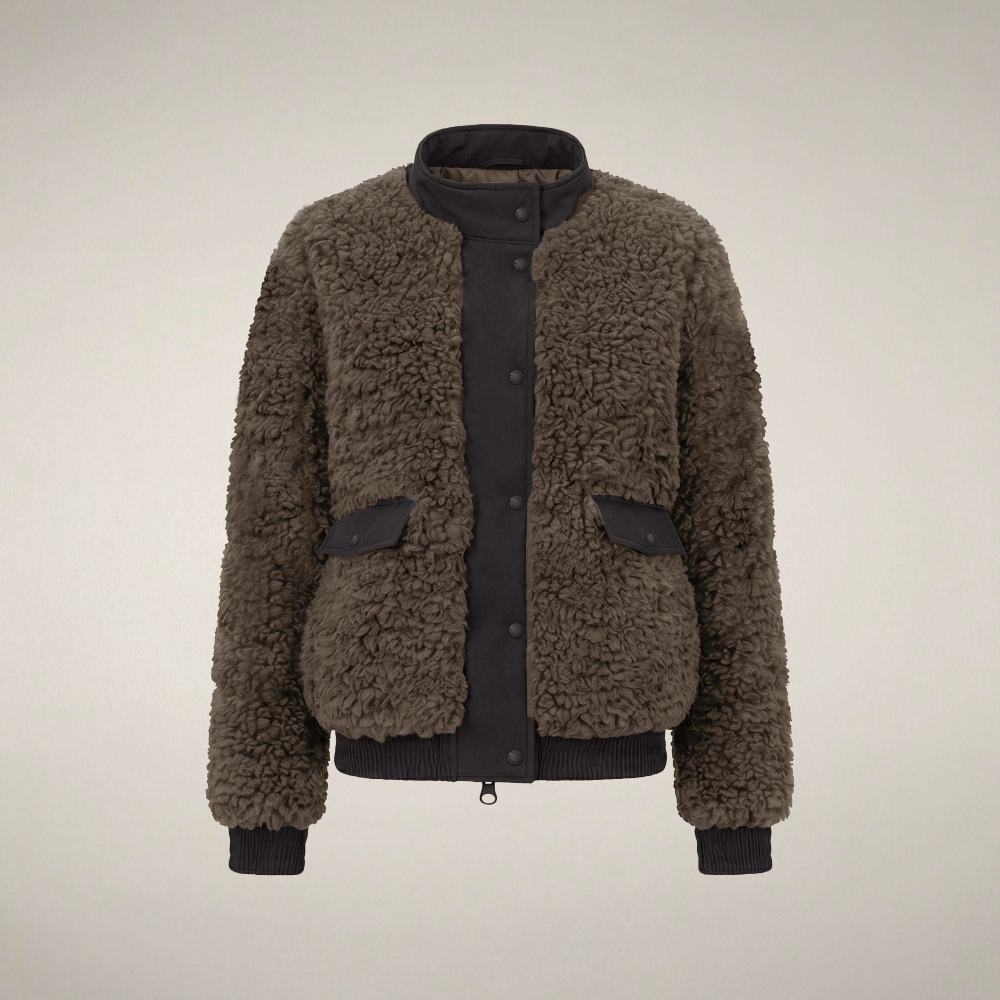 save-the-duck-valery-damen-bomber-aus-fell-marrone-terra image 3