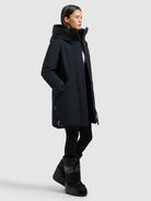 khujo-diance-damen-kurzmantel-port-blue-slim-fit-wattiert image 6