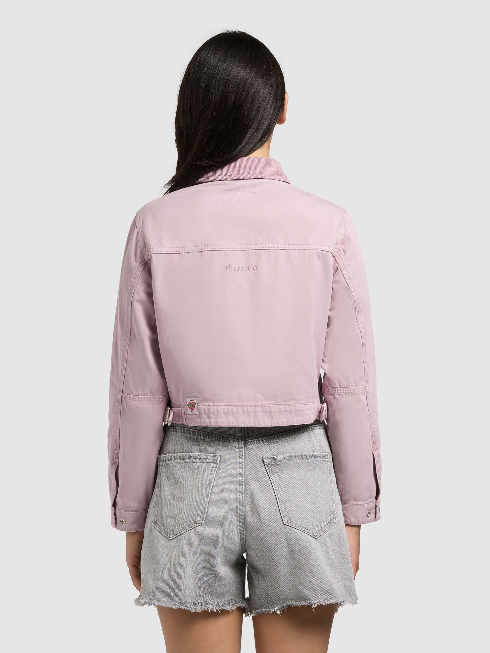 khujo-jacke-georgia-violet-cropped-sommerjacke-damen image 3