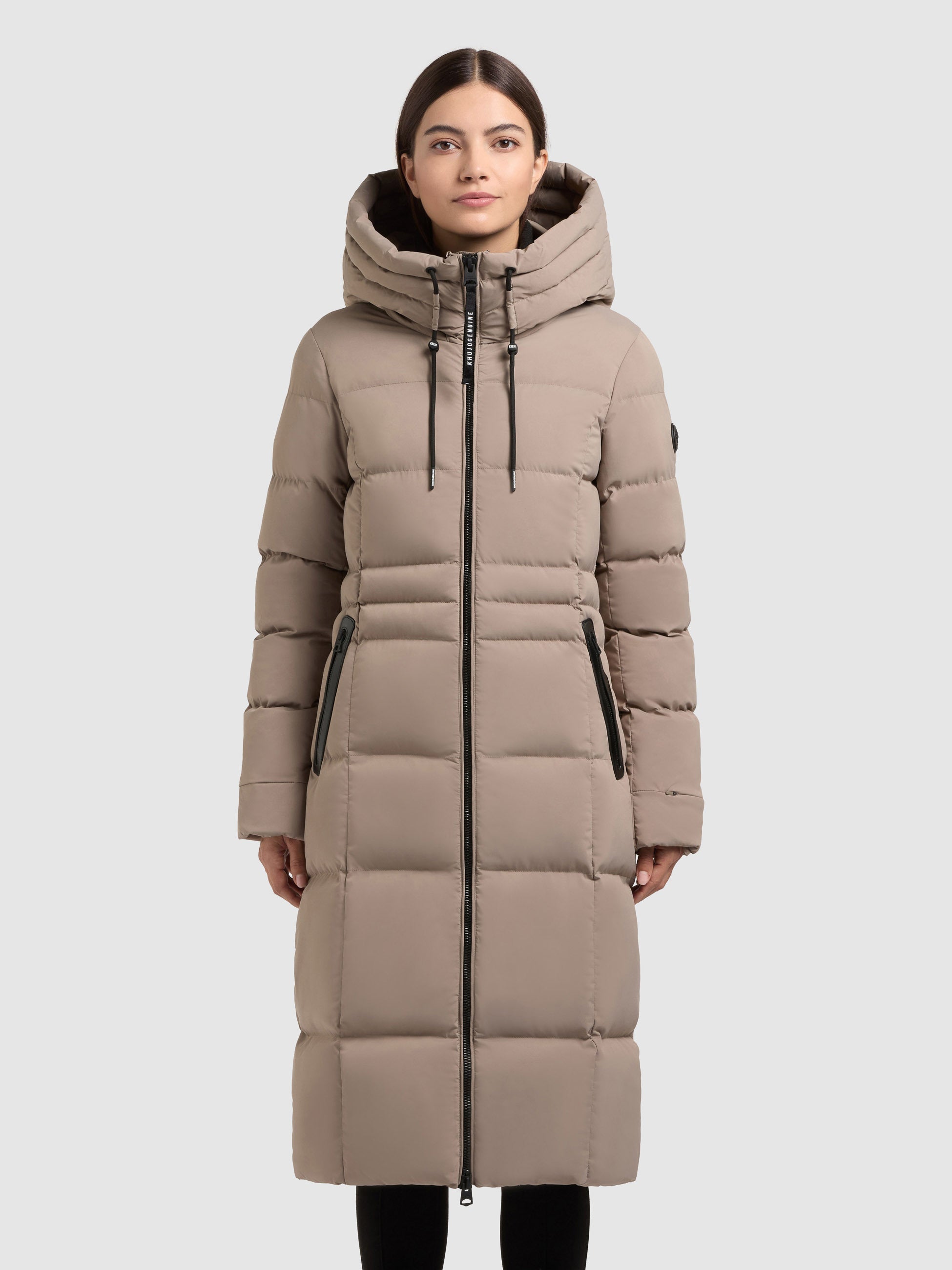 khujo-mantel-enakh-greige-damen-steppmantel-slim-fit-knielang image 4
