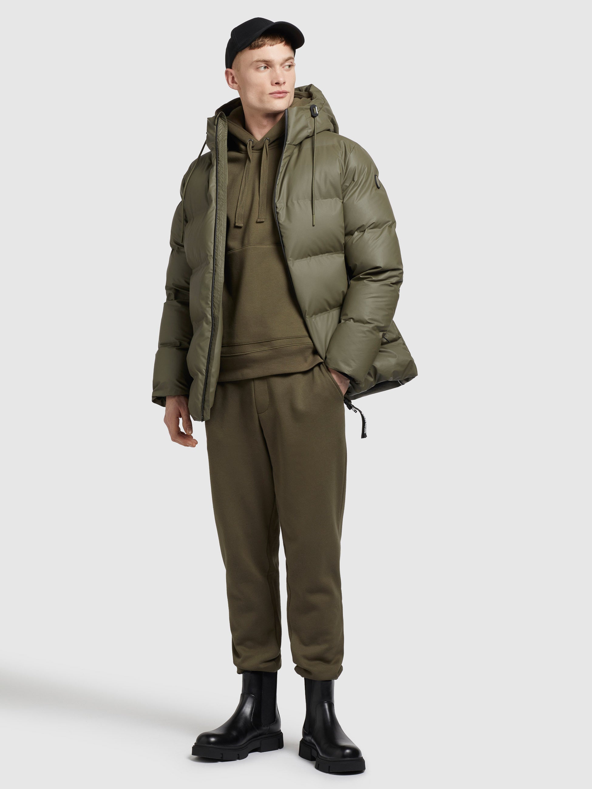 khujo-jacke-nabor-oliv-kurze-steppjacke-loose-fit-wasserabweisend image 5