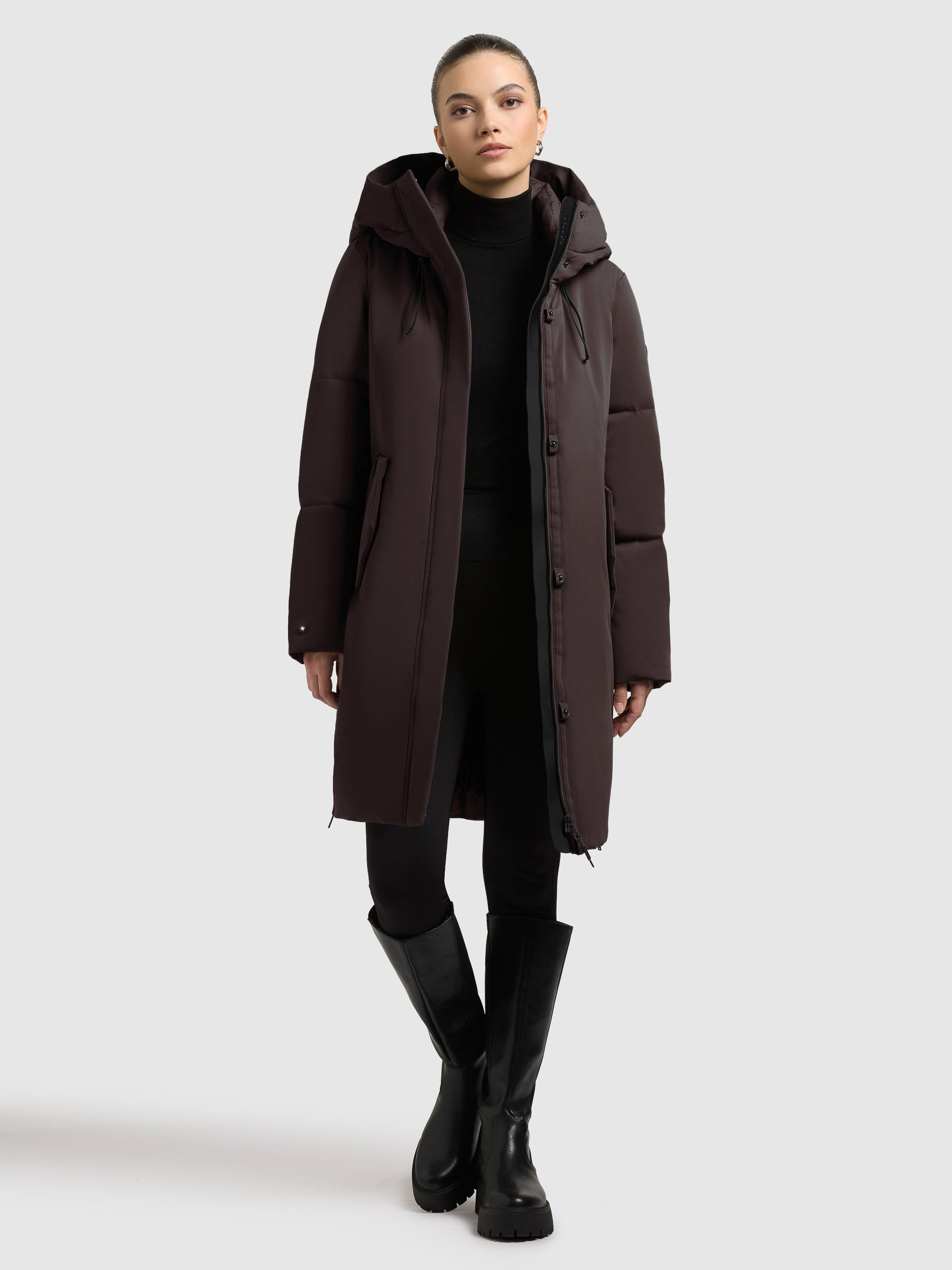 khujo-mantel-nean-damen-kurzmantel-moody-plum image 1