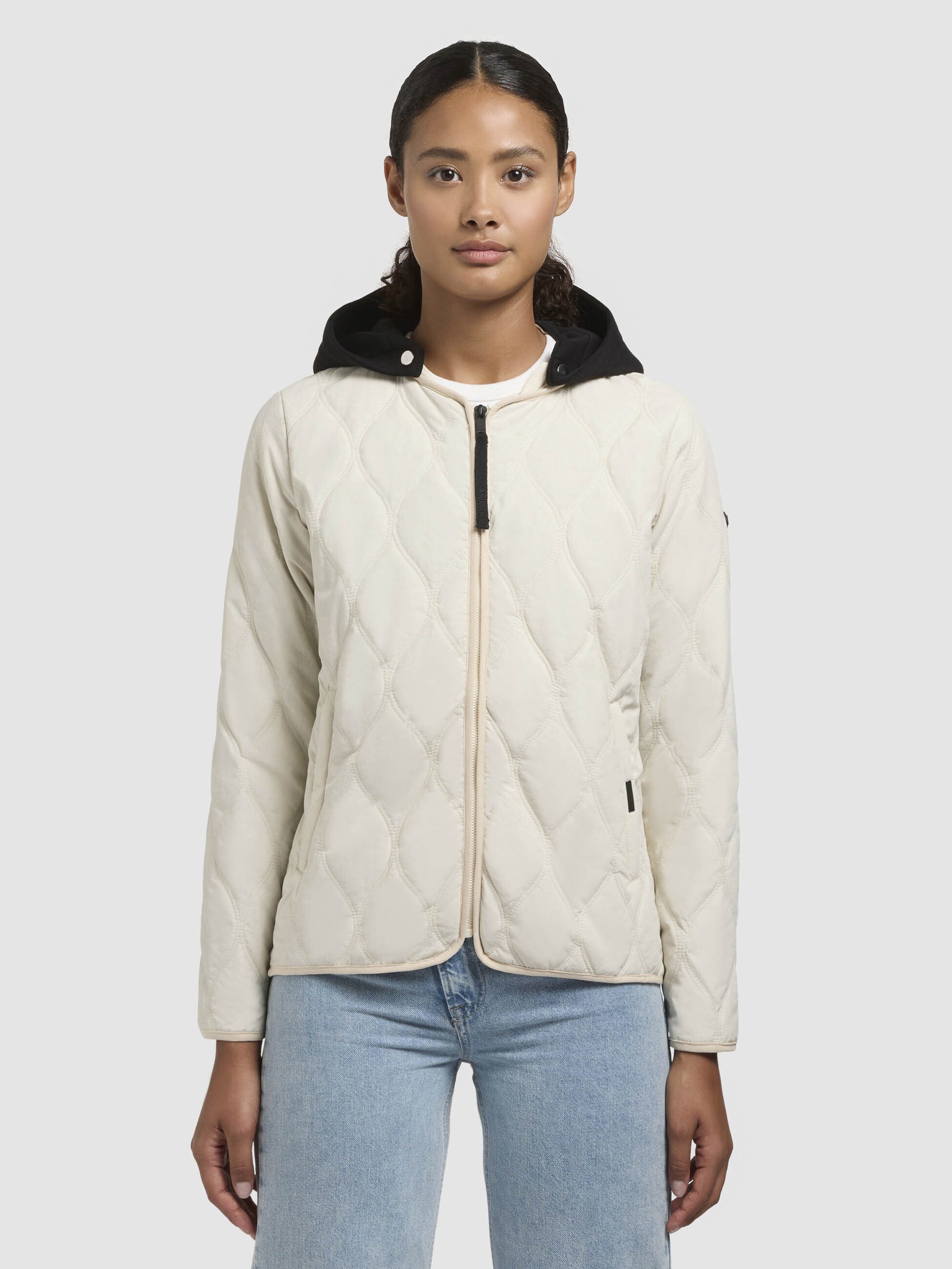 khujo-jacke-malar-hellbeige-gesteppte-sommerjacke-damen-mit-abnehmbarer-kapuze image 4
