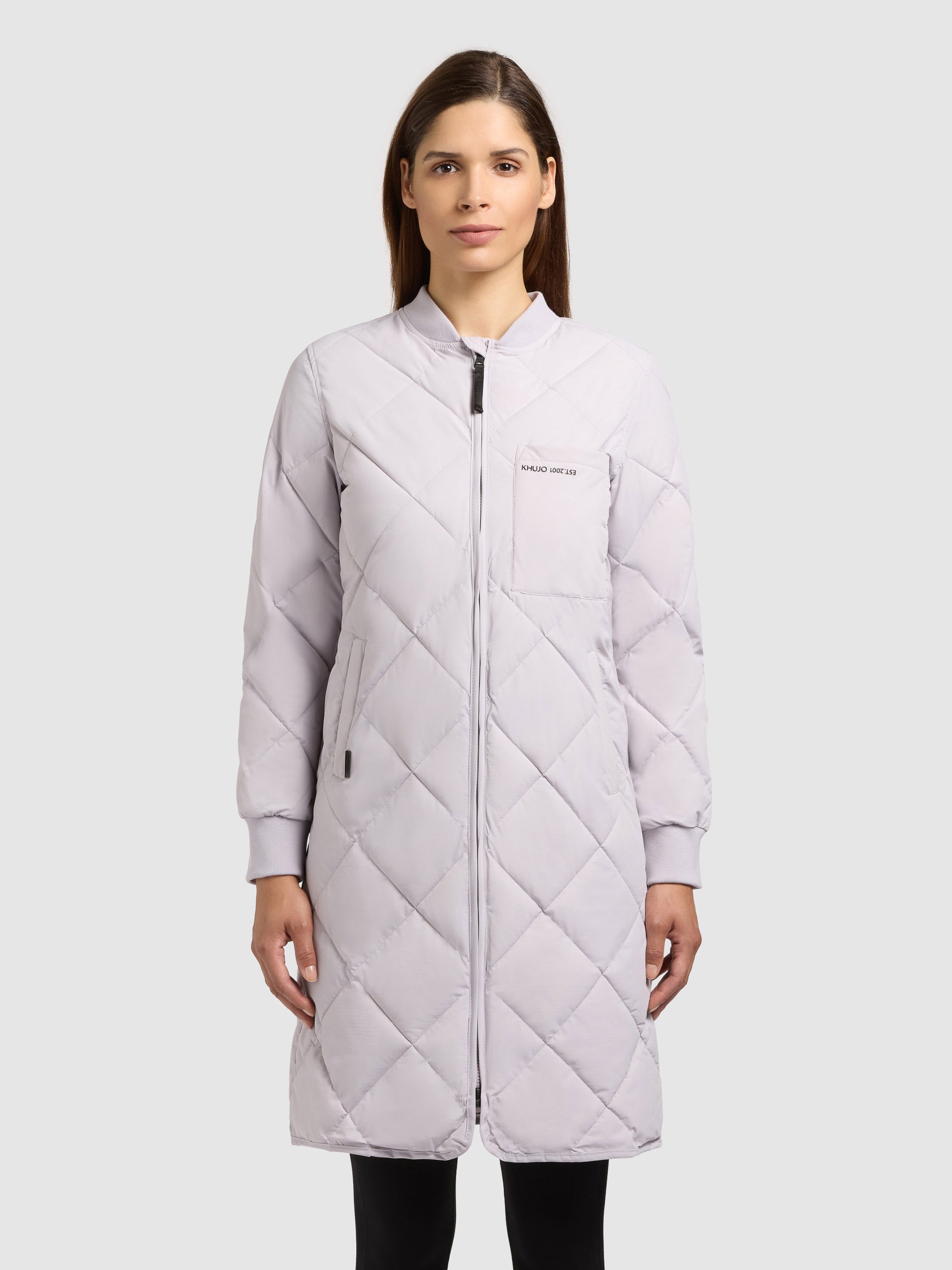 khujo-mantel-ymal2-raindrops-lilac-regular-fit-stepp-kurzmantel image 4