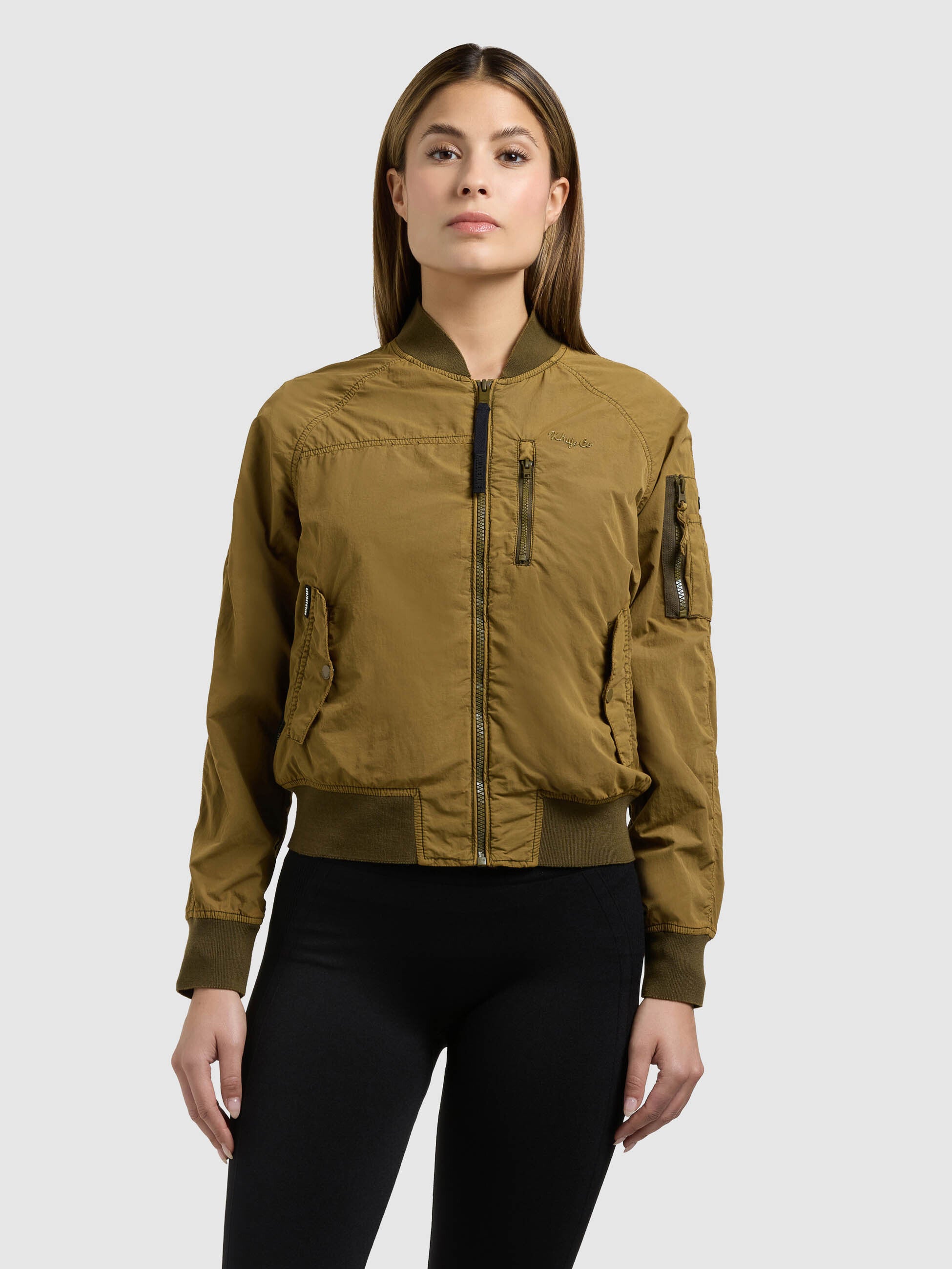 khujo-jacke-zaria-bomberjacke-canary-green-ungef-ttert image 4