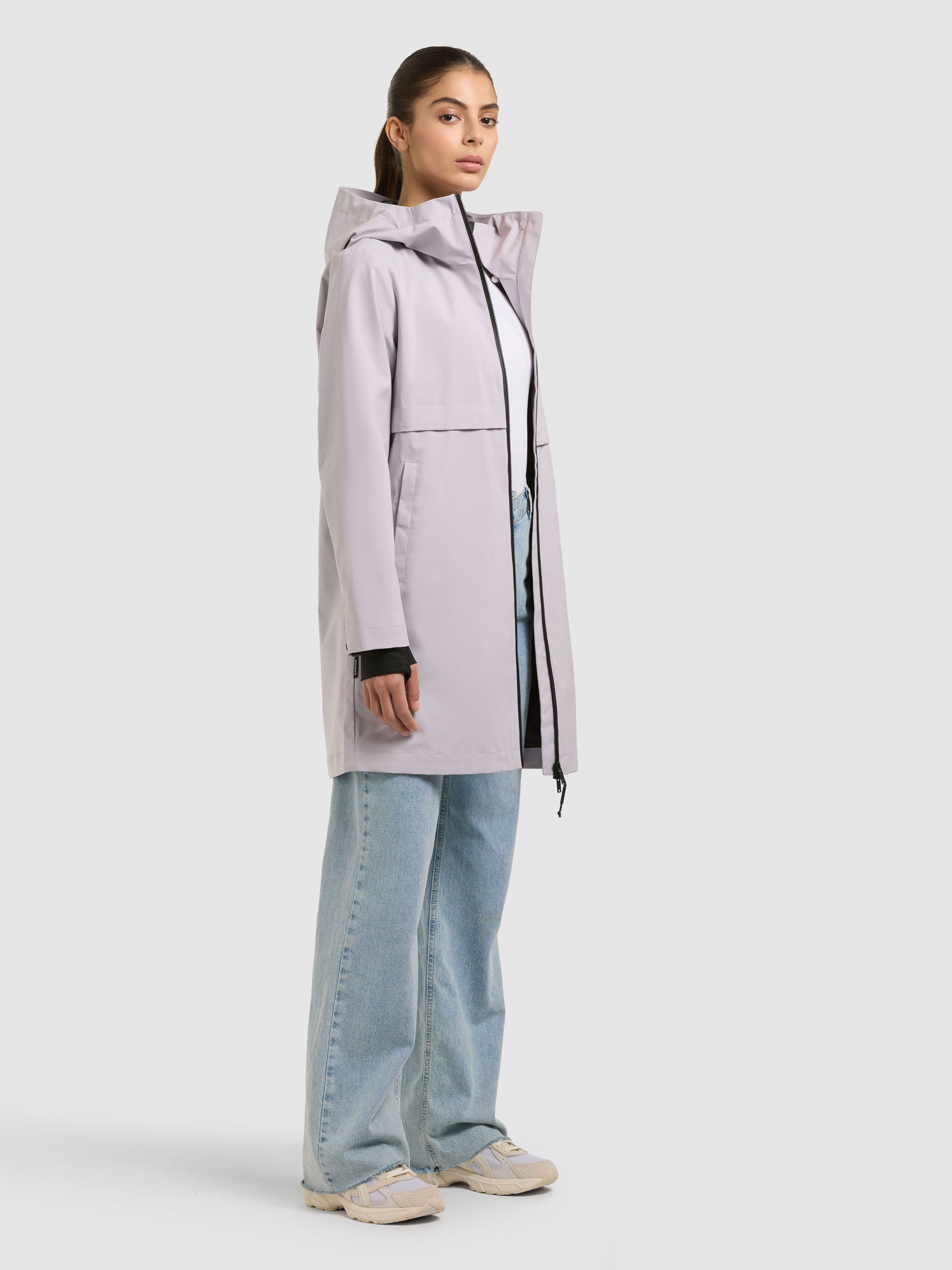 khujo-mantel-june-raindrops-lilac-leichter-damen-kurzmantel-parka image 2